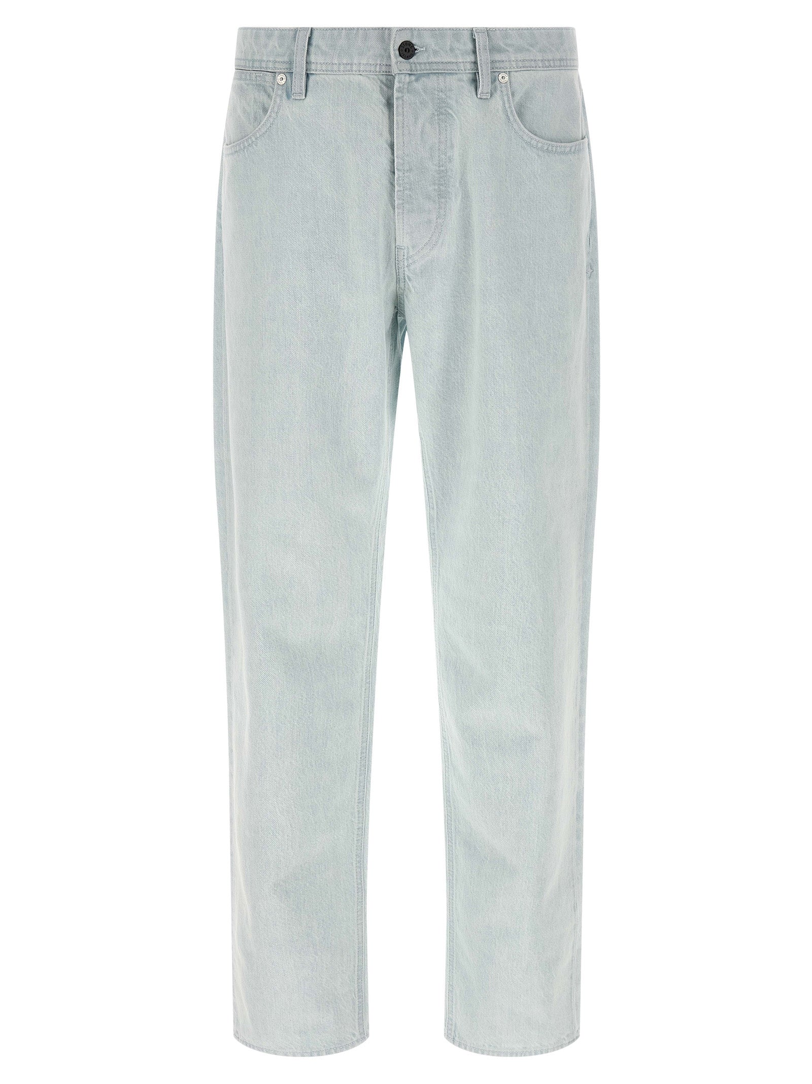 Stone Island Blue Cotton Straight-Leg Jeans Stone Island
