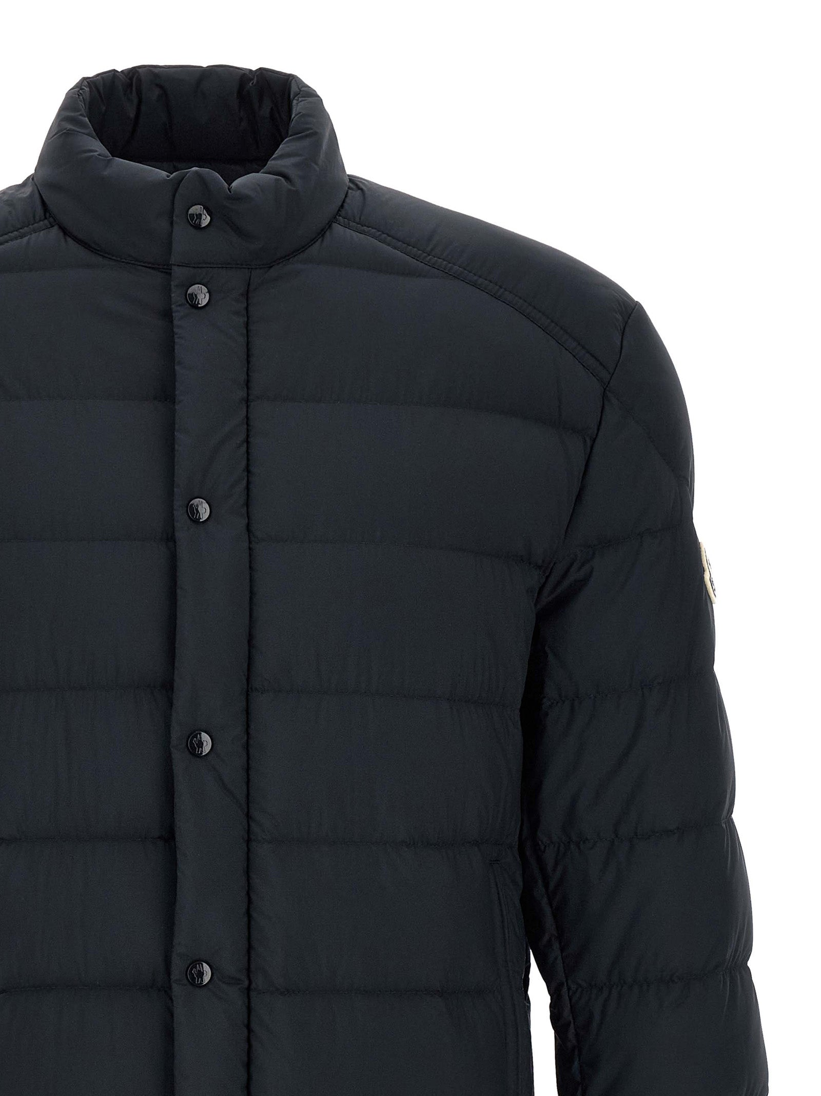 Moncler Blue Polyamide Full-Length Jacket Moncler