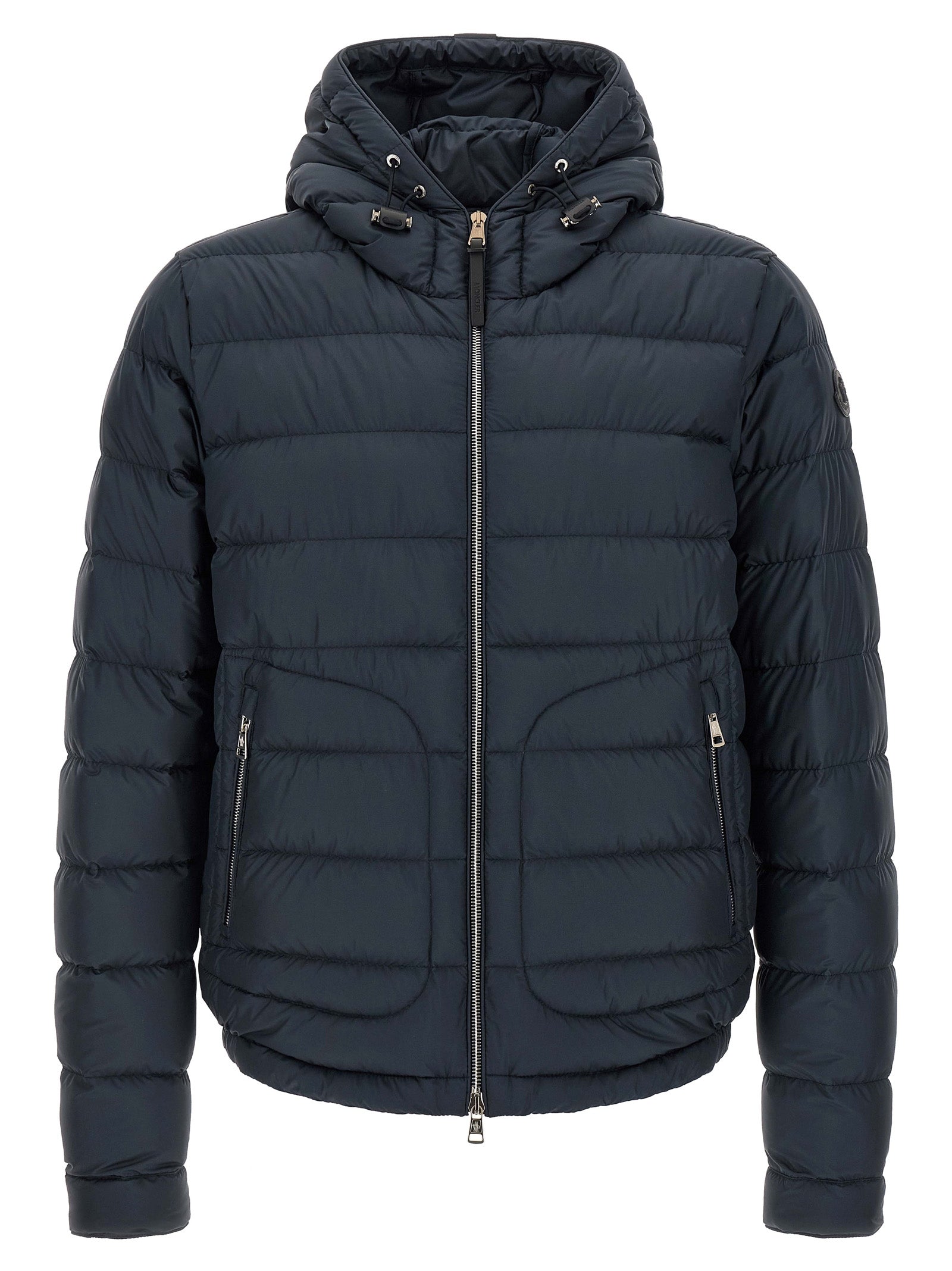 Moncler Blue Polyester Full-Length Jacket Moncler