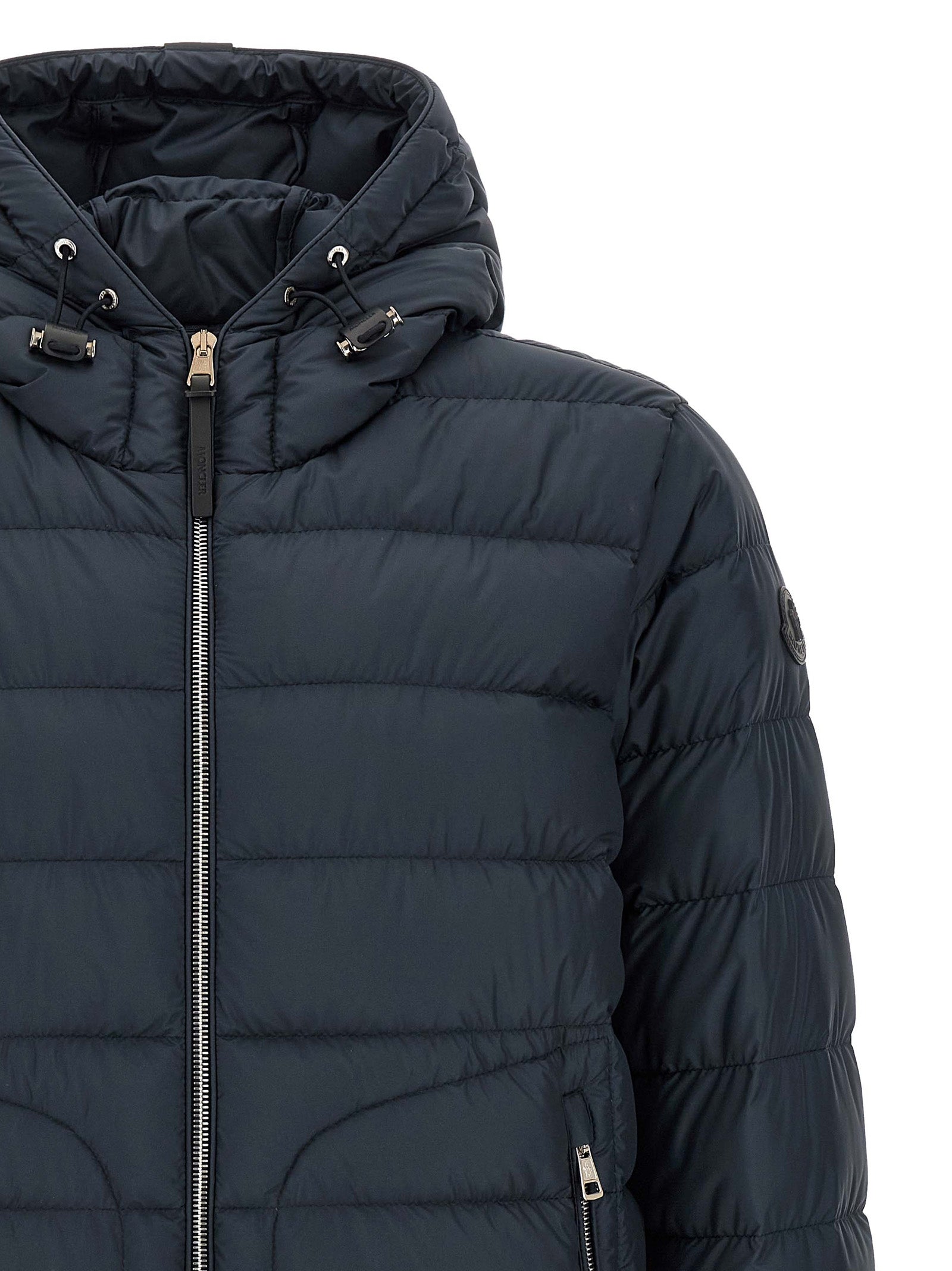 Moncler Blue Polyester Full-Length Jacket Moncler