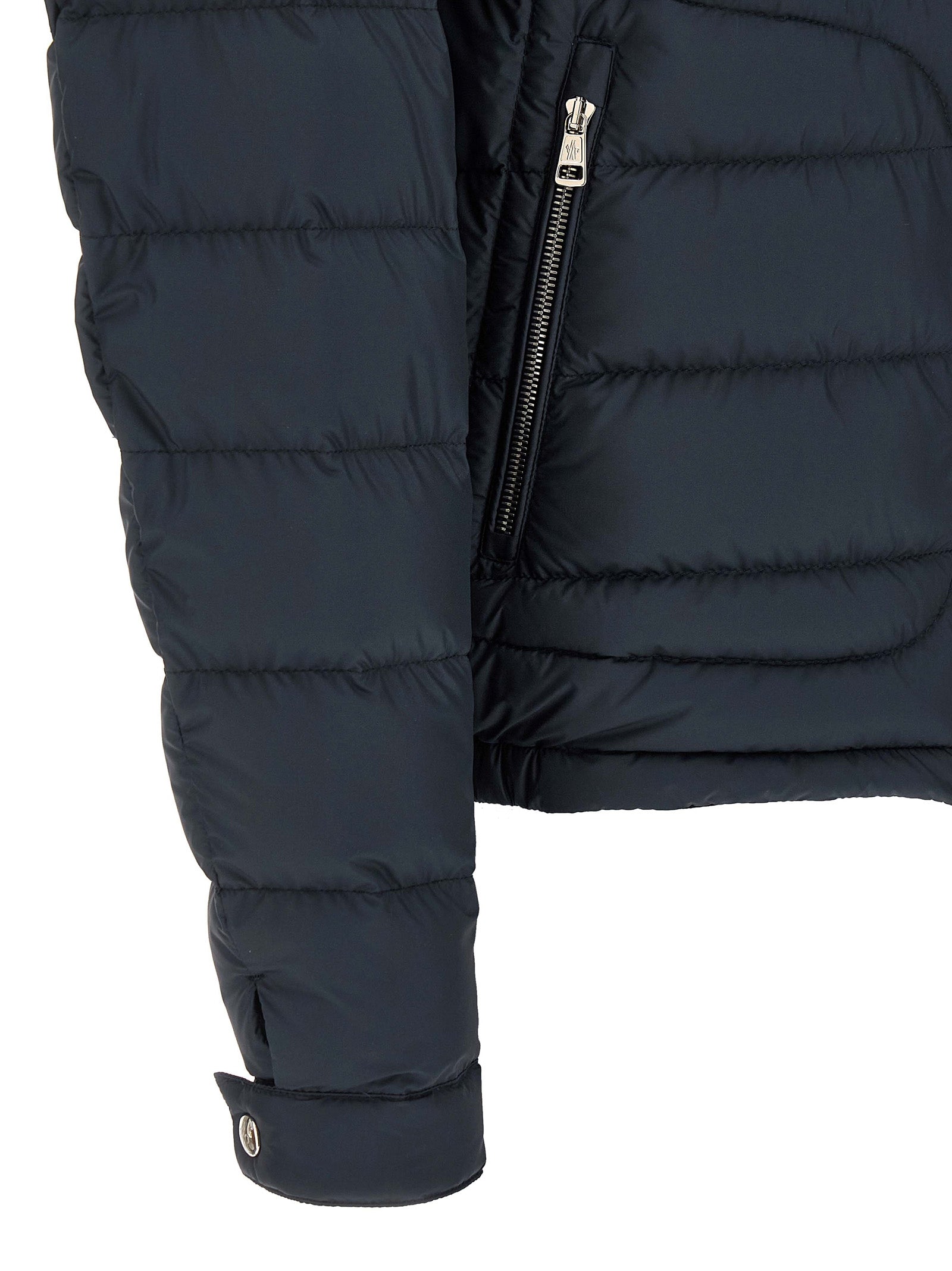 Moncler Blue Polyester Full-Length Jacket Moncler