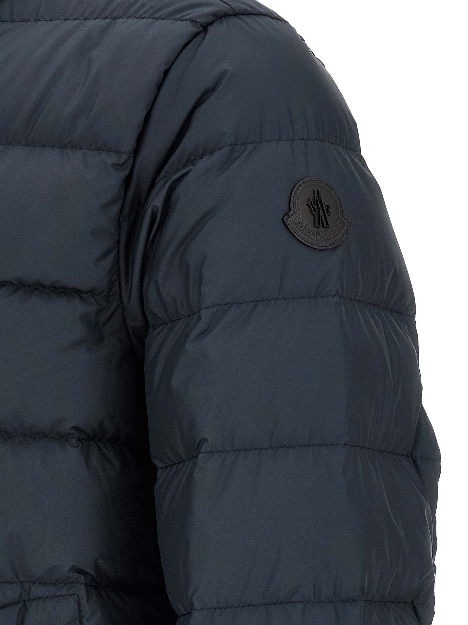 Moncler Blue Polyester Full-Length Jacket Moncler