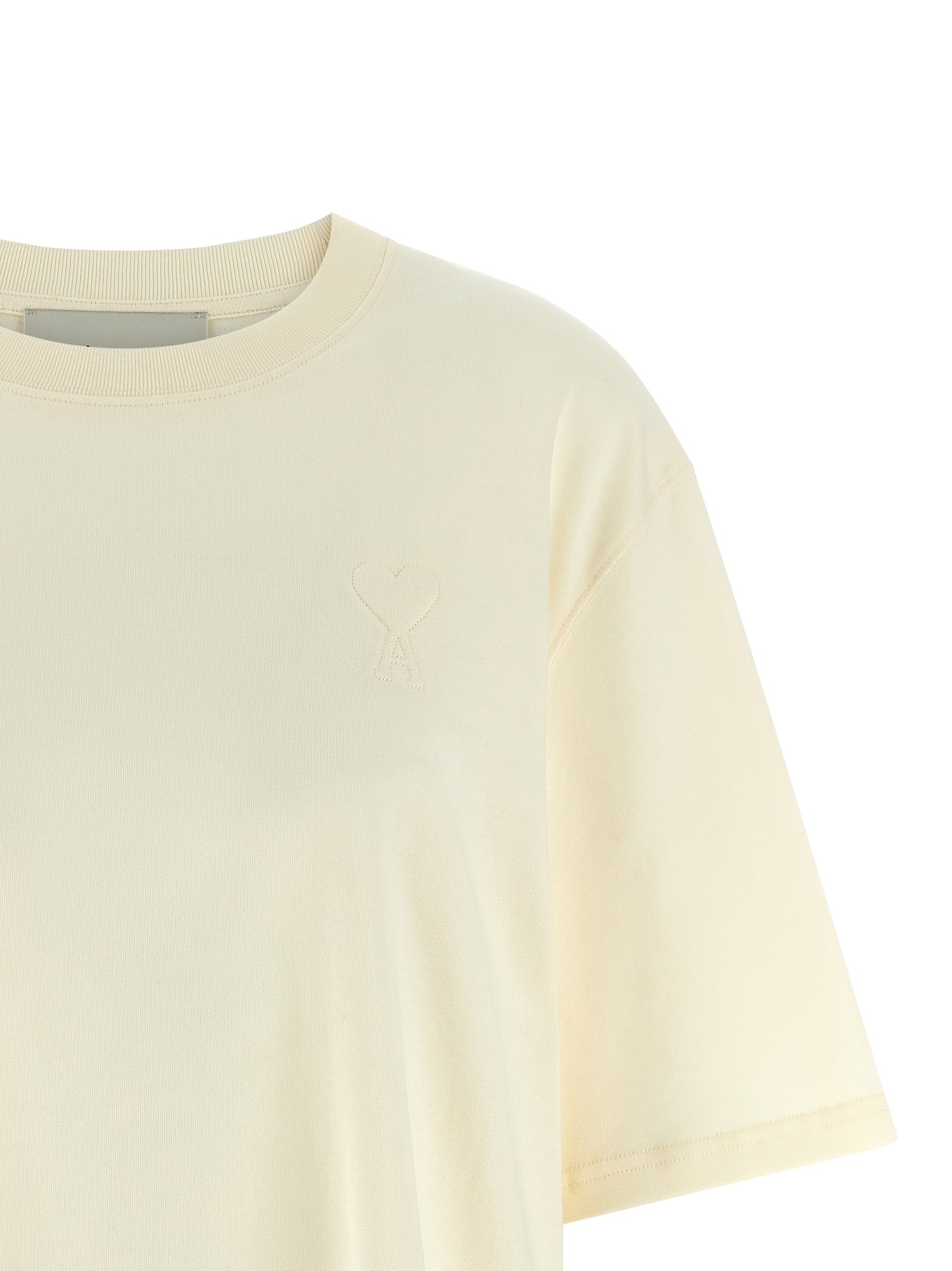 Ami Paris Beige Cotton T-Shirt Ami Paris