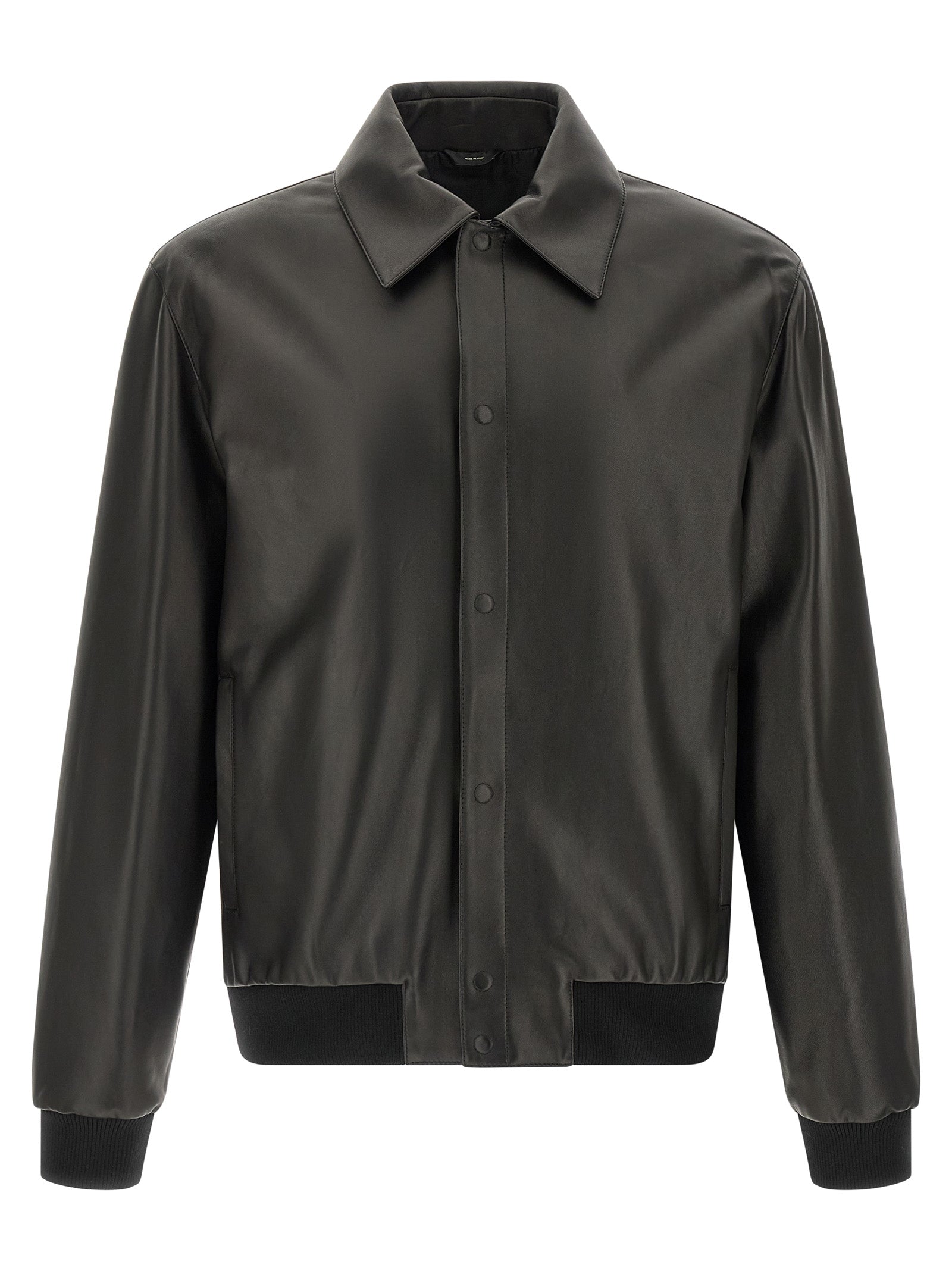 Fendi Black Lamb Leather Leather Jacket Fendi