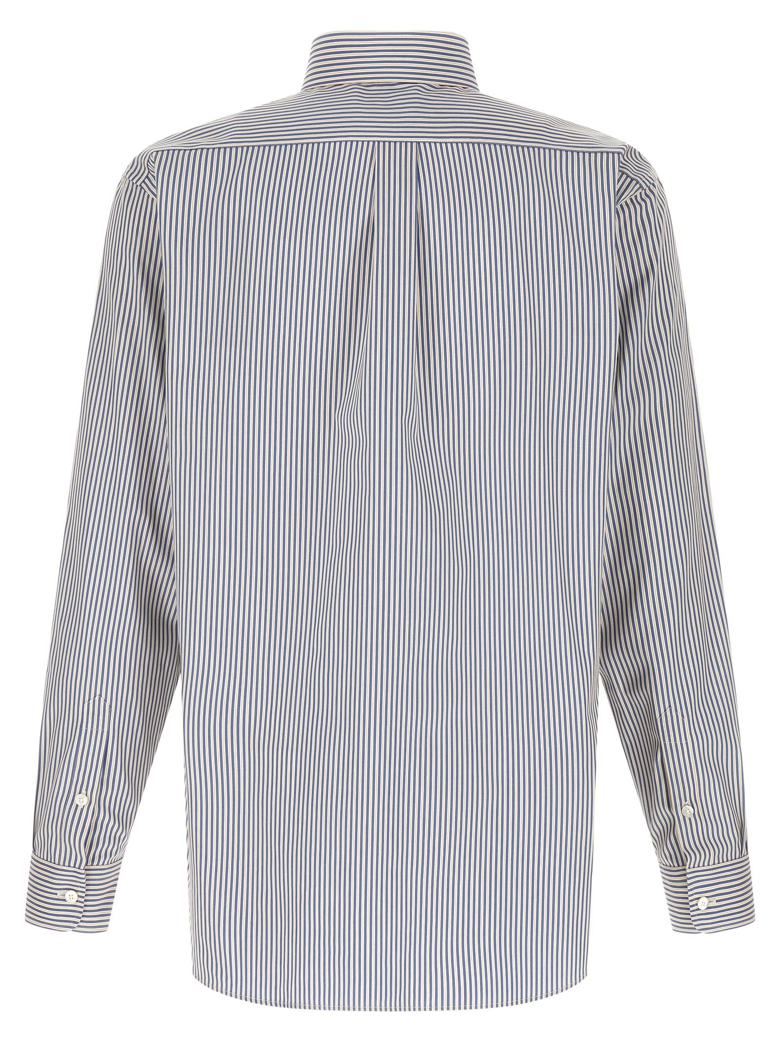 Fendi Blue Cotton Blouse Fendi
