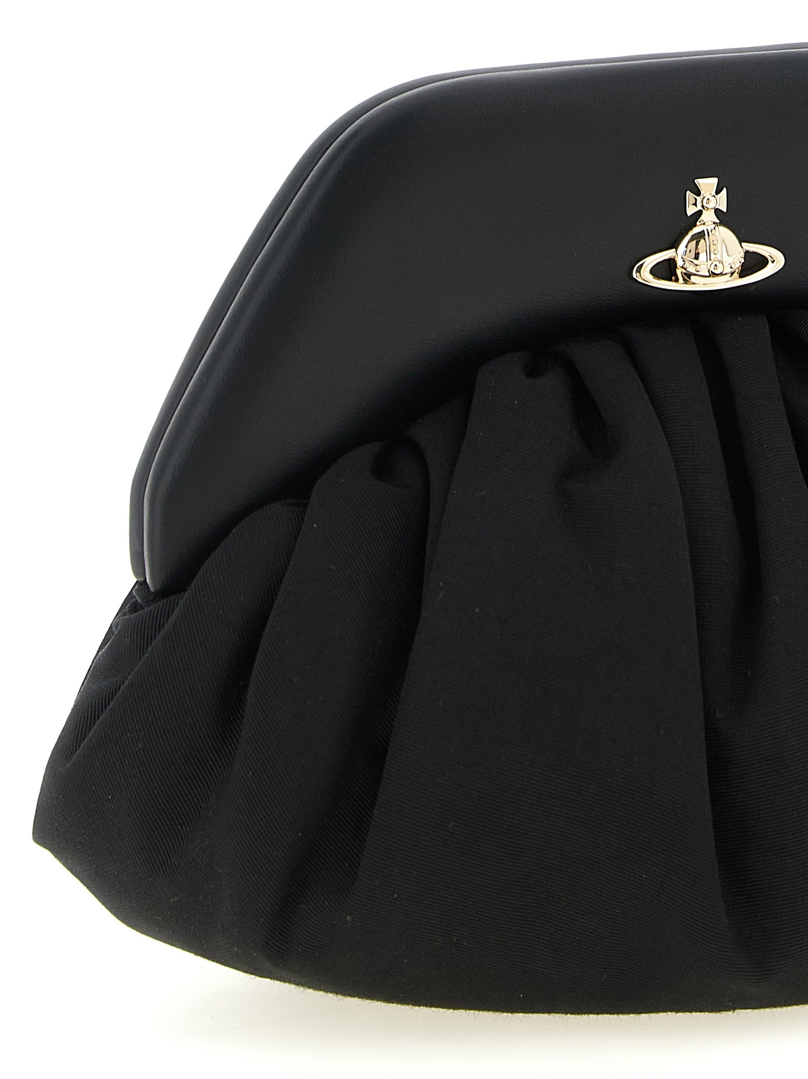 Vivienne Westwood Black Viscose Clutch Bag Vivienne Westwood