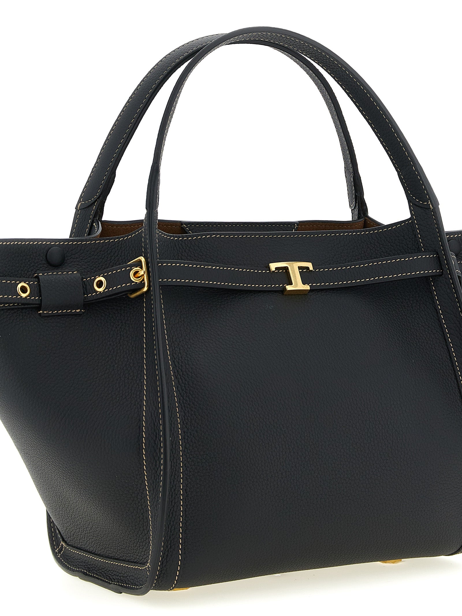 Tod's Black Calfskin Tote Bag Tod's