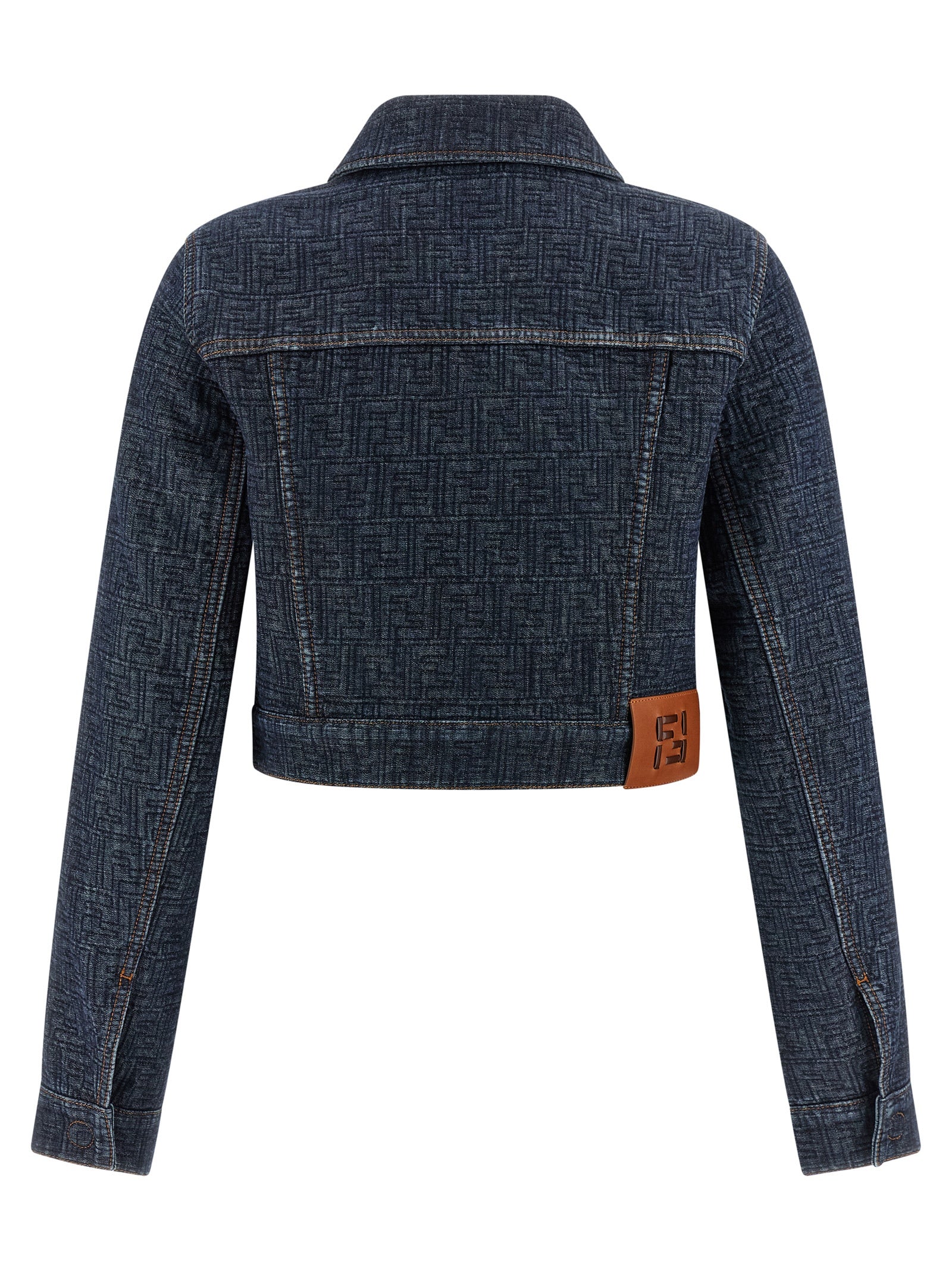 Fendi Blue Cotton Denim Jacket Fendi