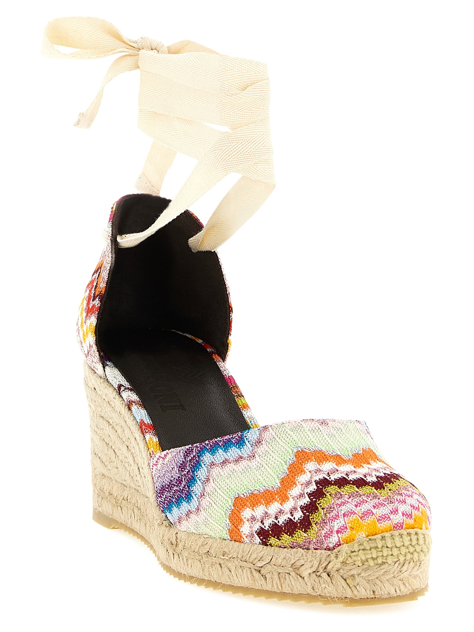 Missoni Multicolor Cowhide Wedge Sandals Missoni