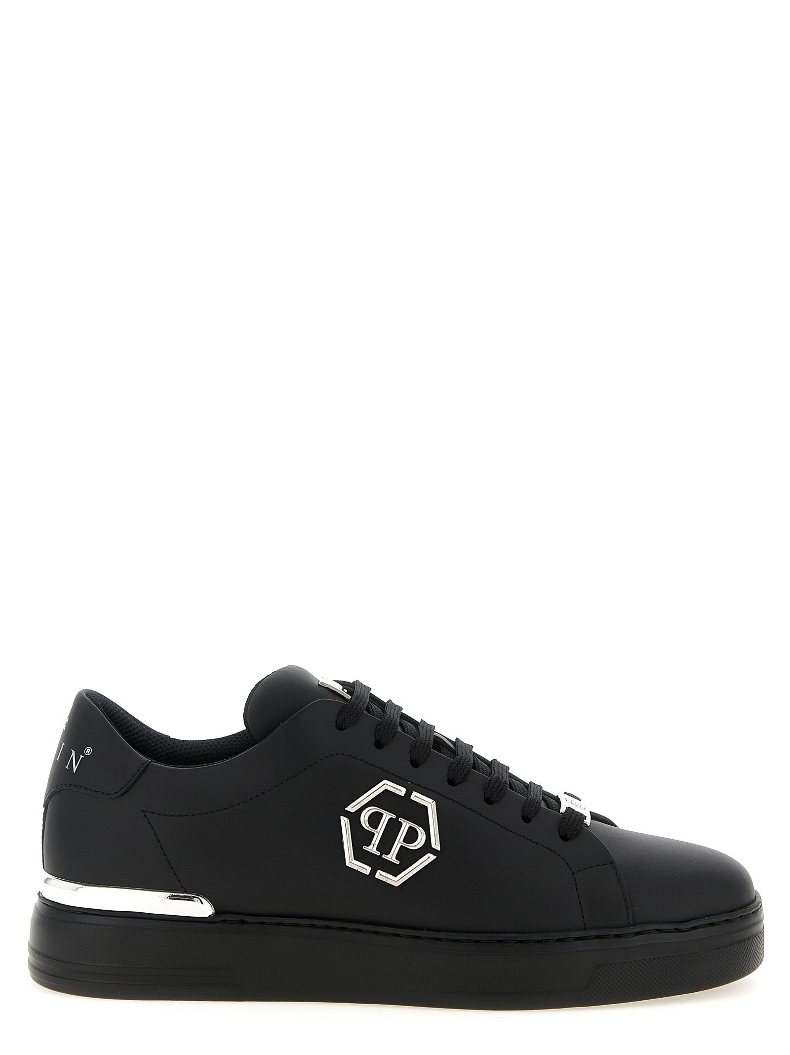 Philipp Plein Black Calfskin Low Top Sneakers Philipp Plein