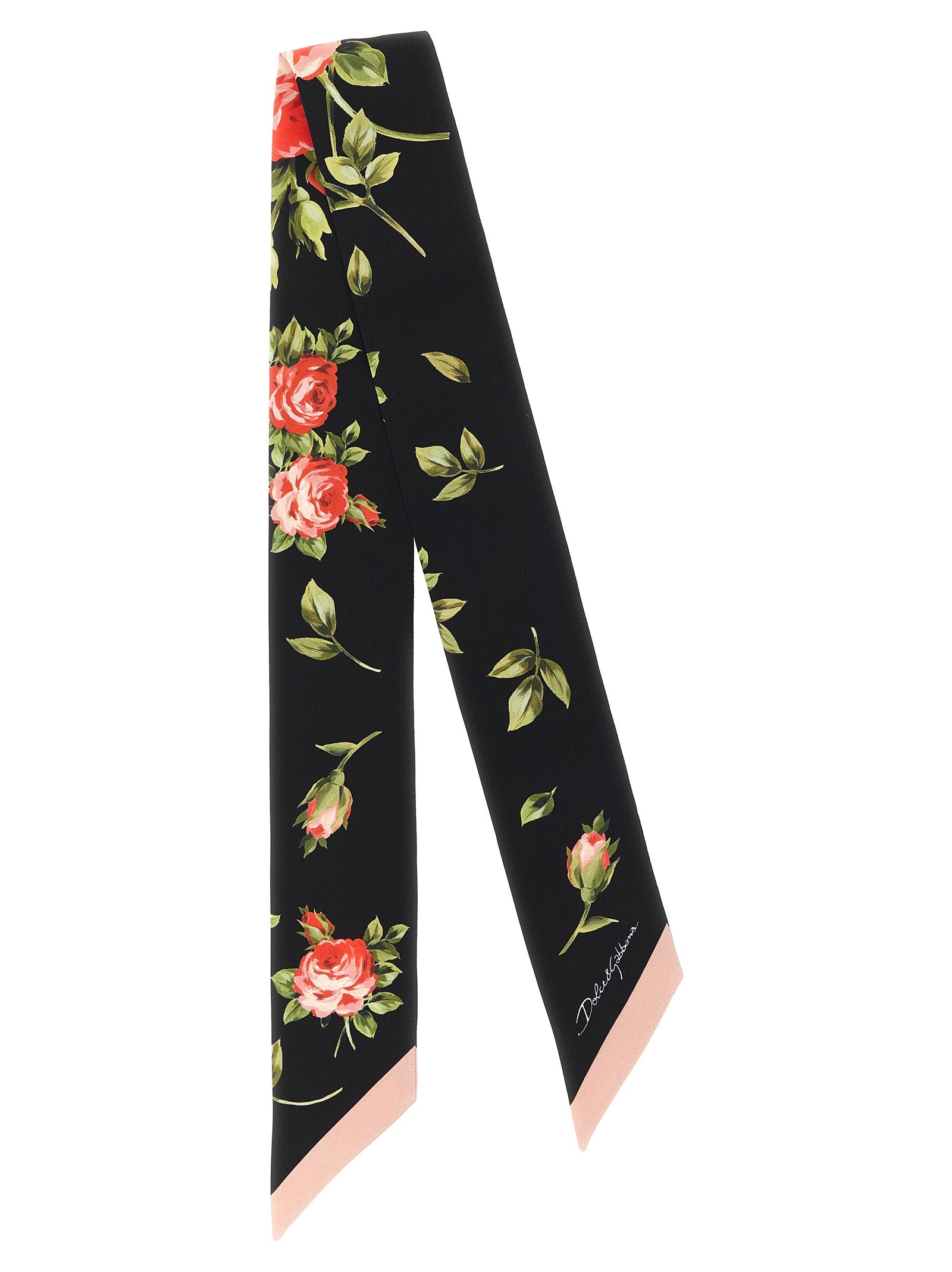 Dolce & Gabbana Black Silk Foulard Dolce & Gabbana