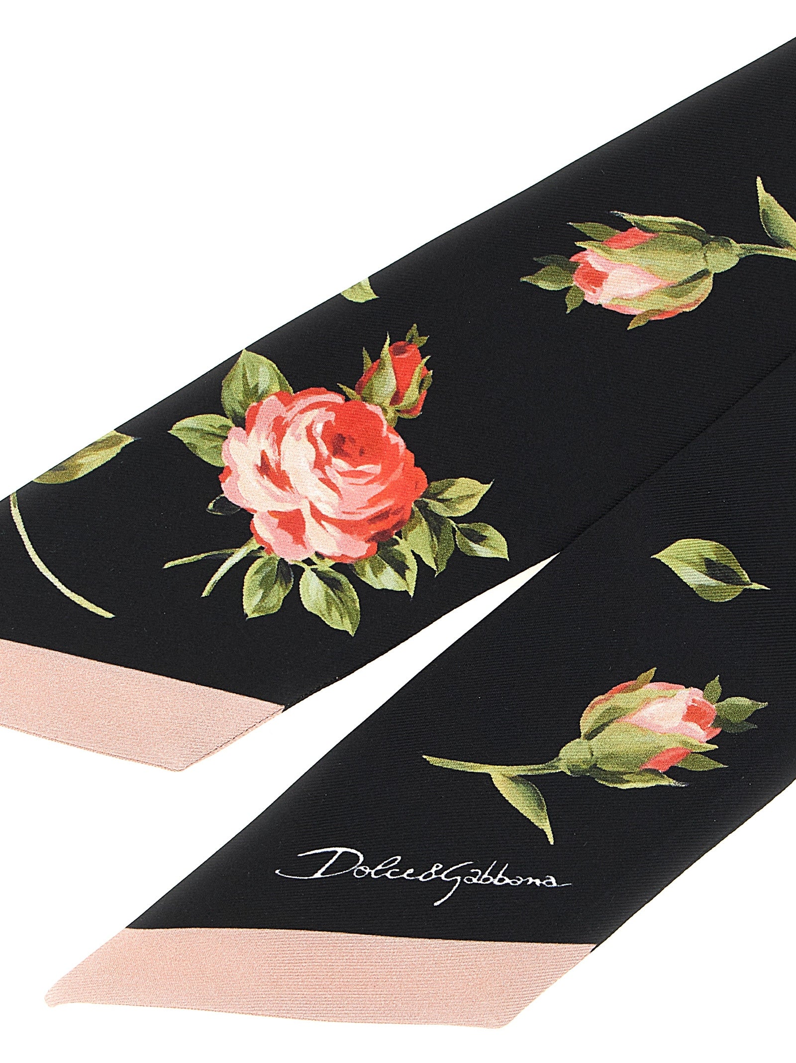 Dolce & Gabbana Black Silk Foulard Dolce & Gabbana
