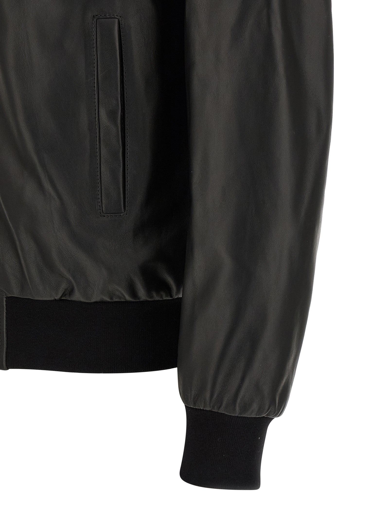 Philipp Plein Black Lambskin Leather Jacket Philipp Plein