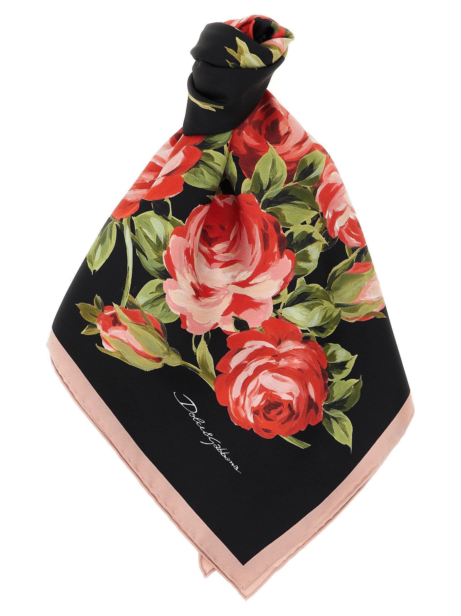 Dolce & Gabbana Black Silk Foulard Dolce & Gabbana