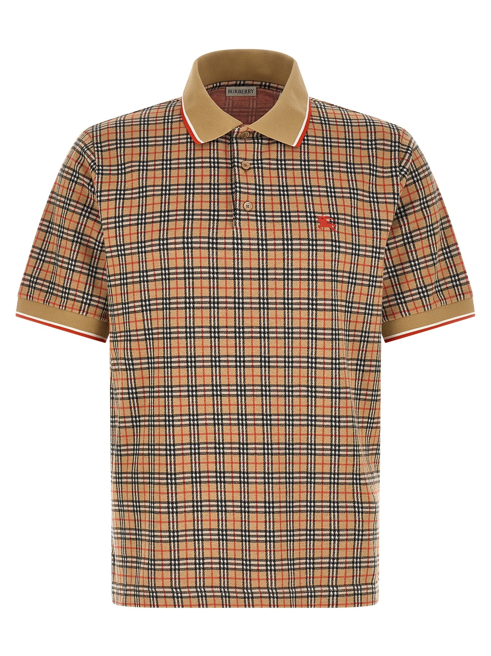 Burberry Beige Viscose Polo Shirt Burberry