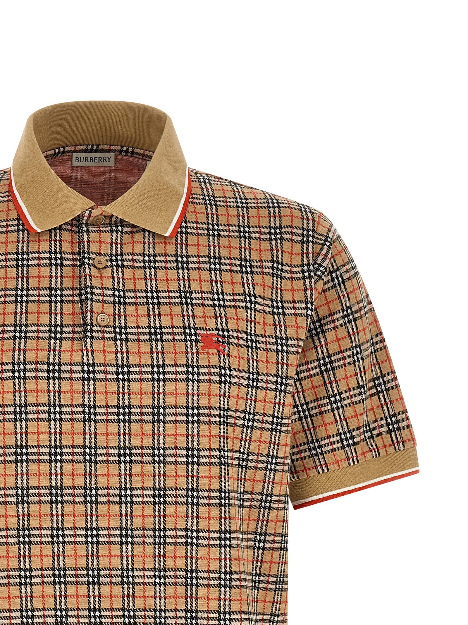 Burberry Beige Viscose Polo Shirt Burberry