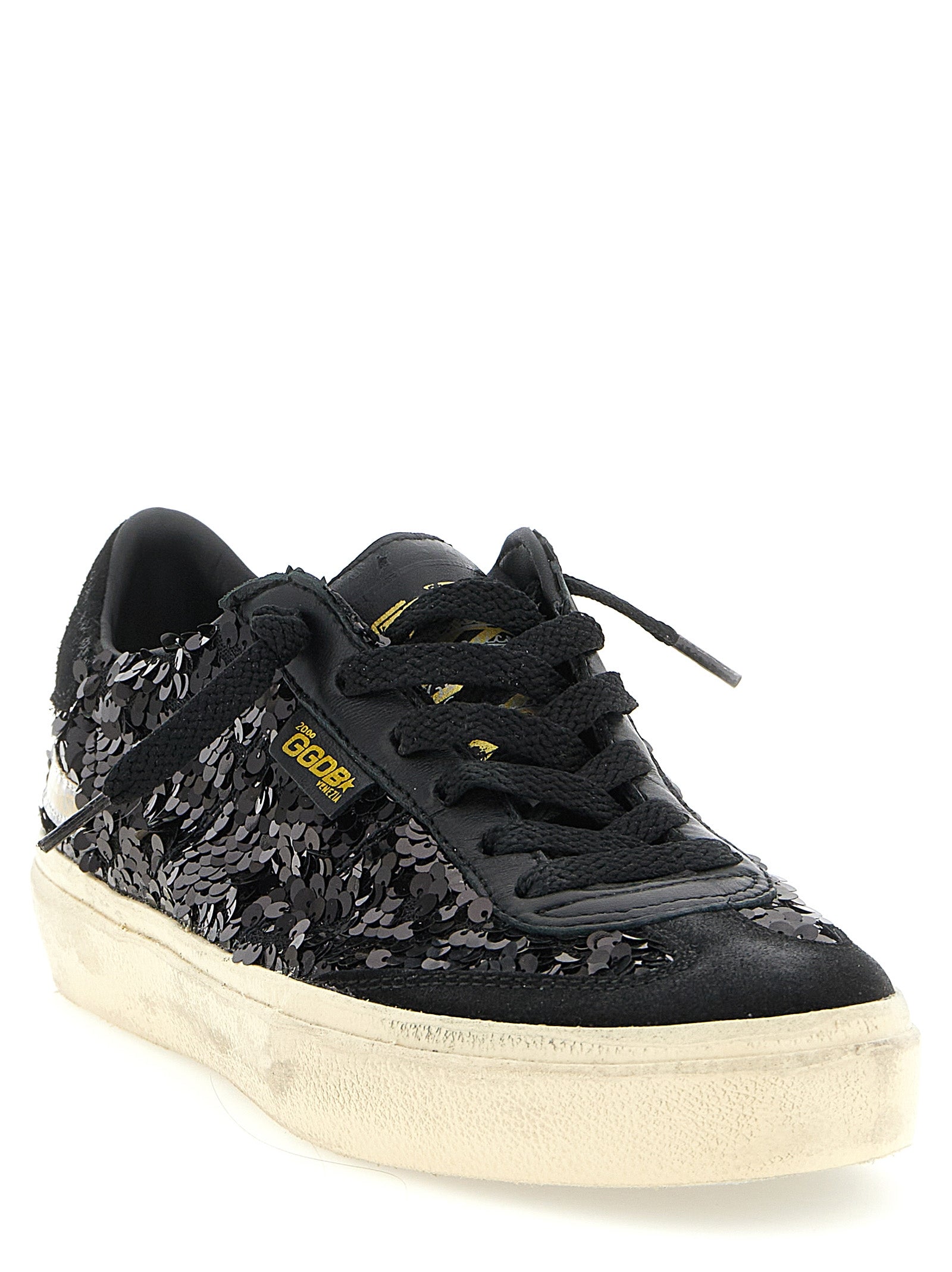 Golden Goose Black Leather Low Top Sneakers Golden Goose