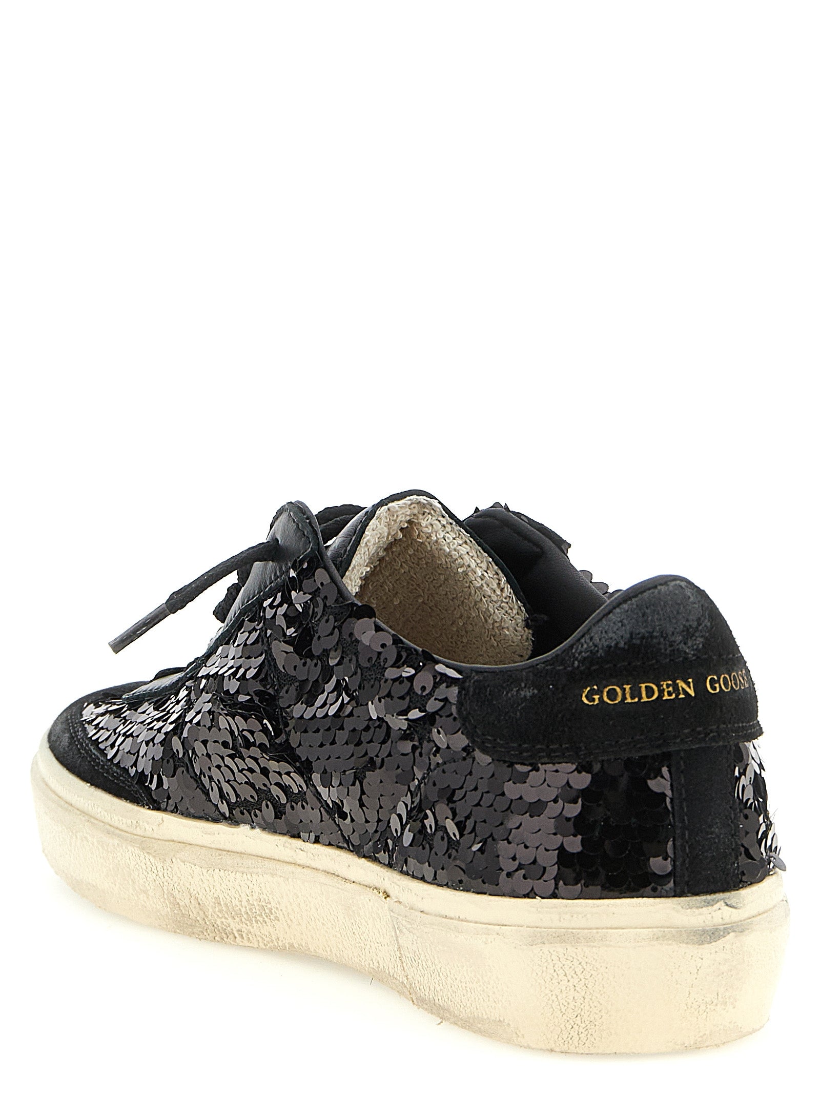 Golden Goose Black Leather Low Top Sneakers Golden Goose