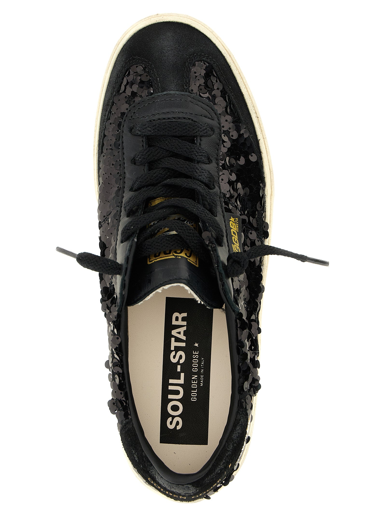Golden Goose Black Leather Low Top Sneakers Golden Goose