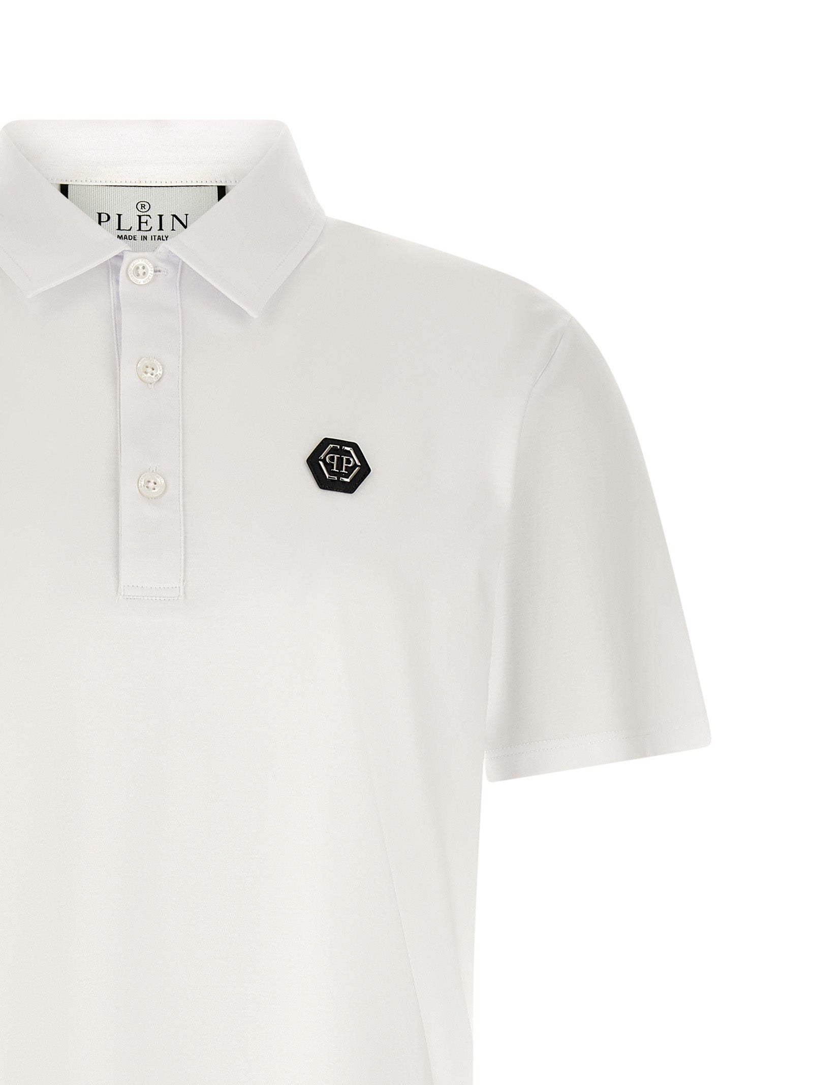 Philipp Plein White Cotton Polo Shirt Philipp Plein