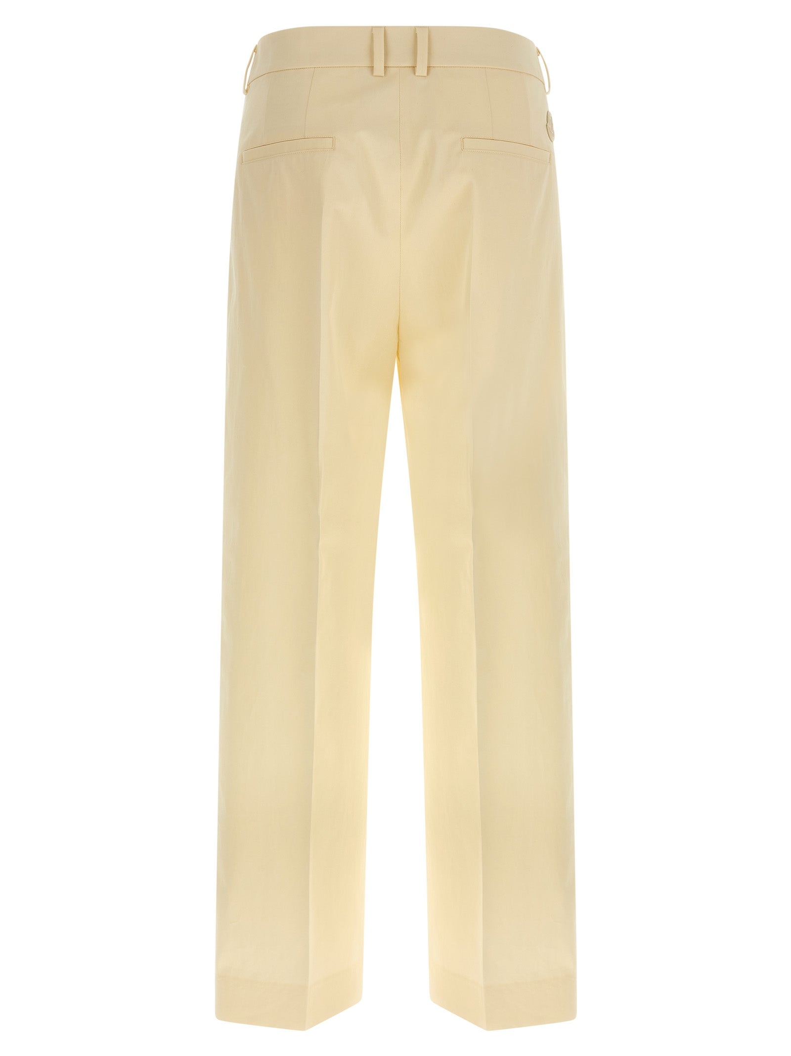 Moncler Beige Cotton Dress Pants Moncler