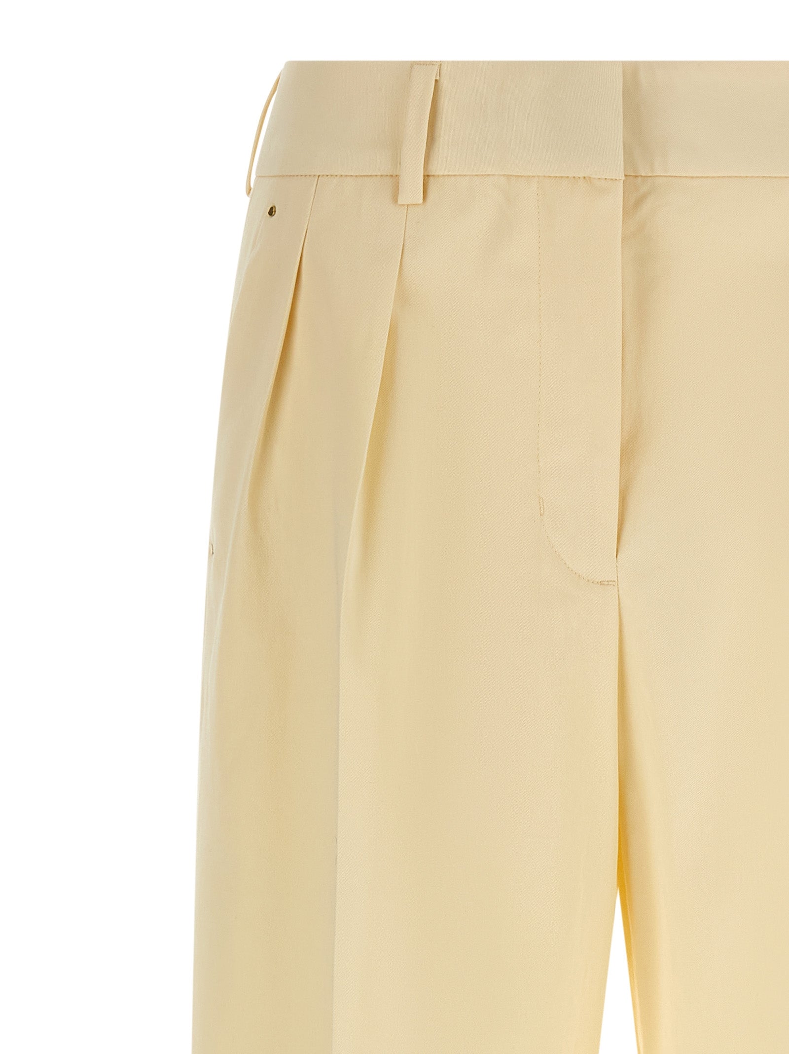 Moncler Beige Cotton Dress Pants Moncler