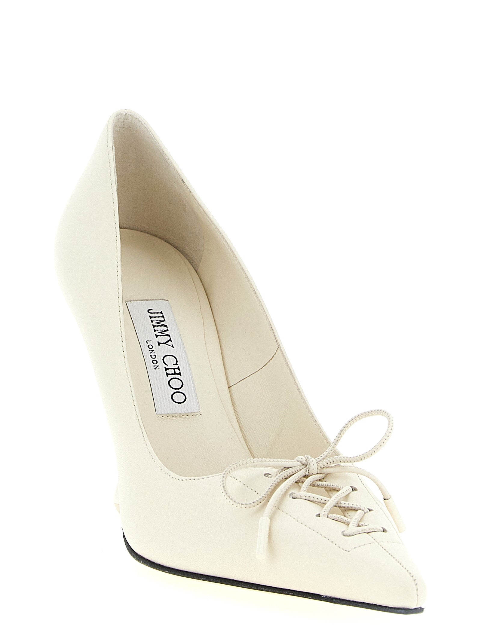 Jimmy Choo White Leather High Heel Pumps