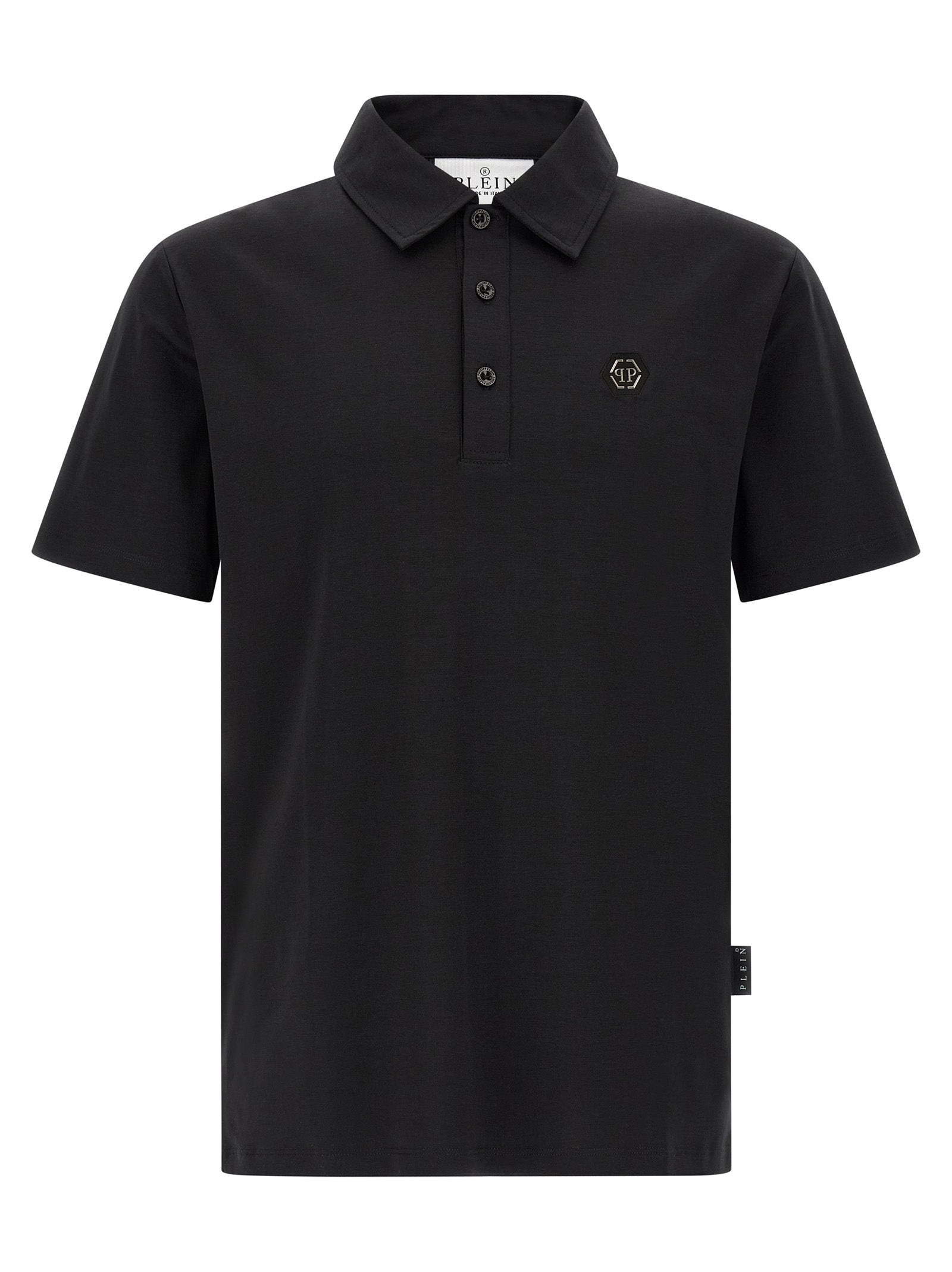 Philipp Plein Black Cotton Polo Shirt Philipp Plein