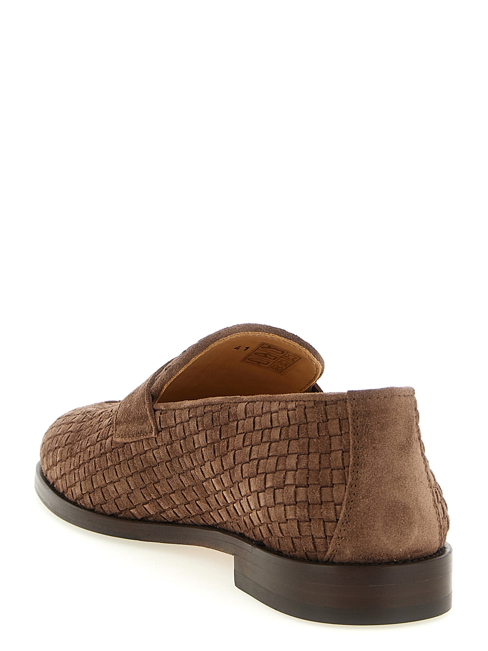 Brunello Cucinelli Brown Calfskin Slip-On Loafers