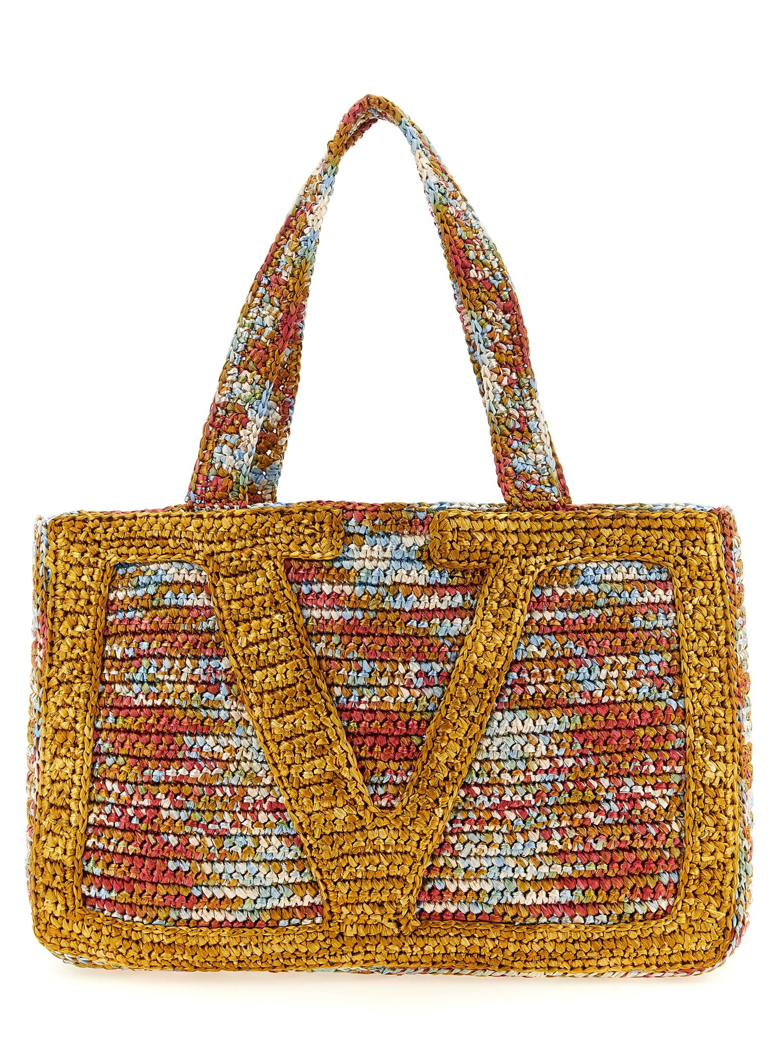 Valentino Garavani Multicolor Viscose Tote Bag Valentino Garavani