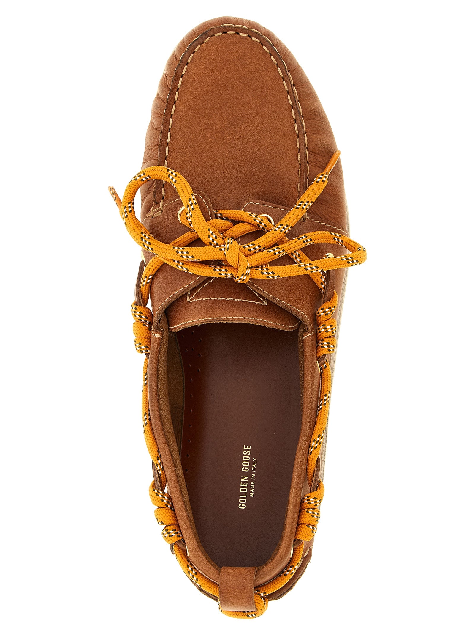 Golden Goose Brown Cowhide Slip-On Loafers Golden Goose