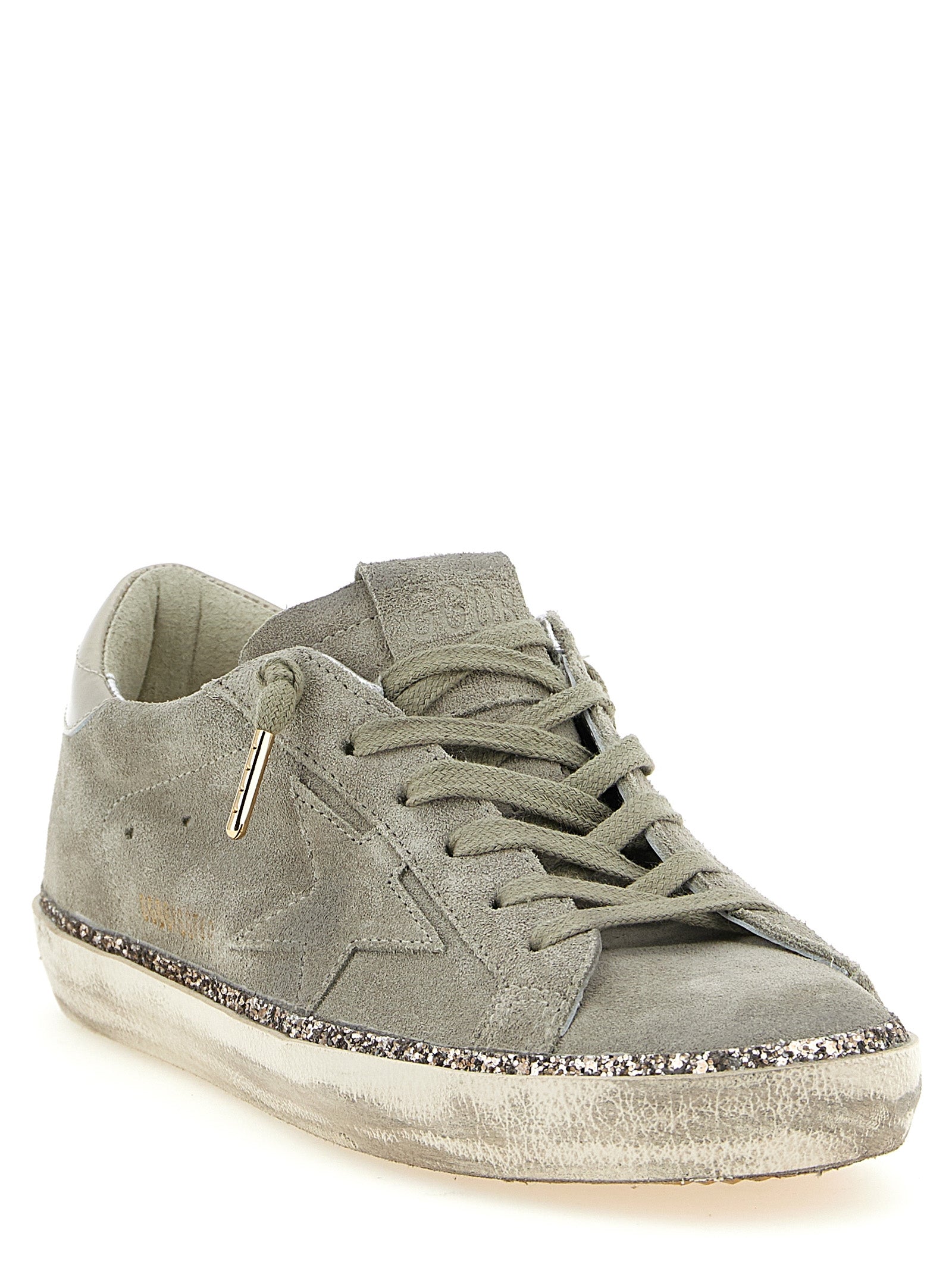 Golden Goose Gray Cowhide Low Top Sneakers Golden Goose