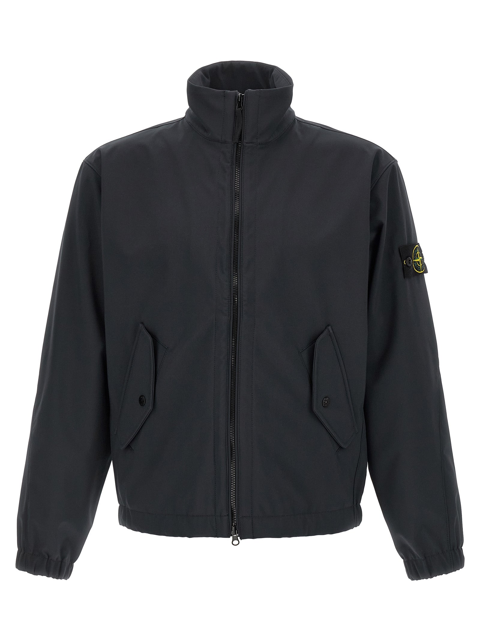 Stone Island Blue Polyester Shell Jacket Stone Island