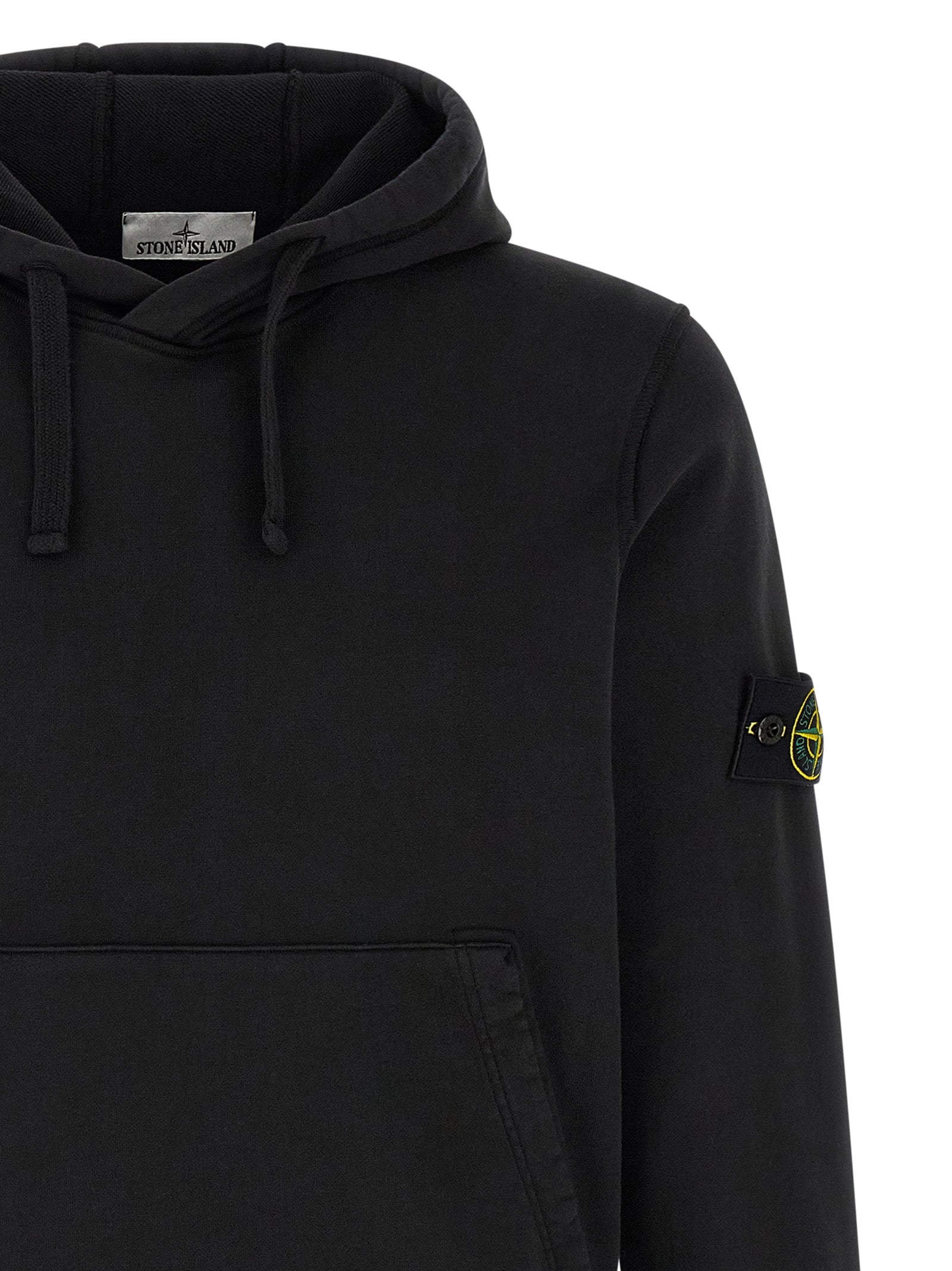 Stone Island Black Cotton Sweatshirt Stone Island