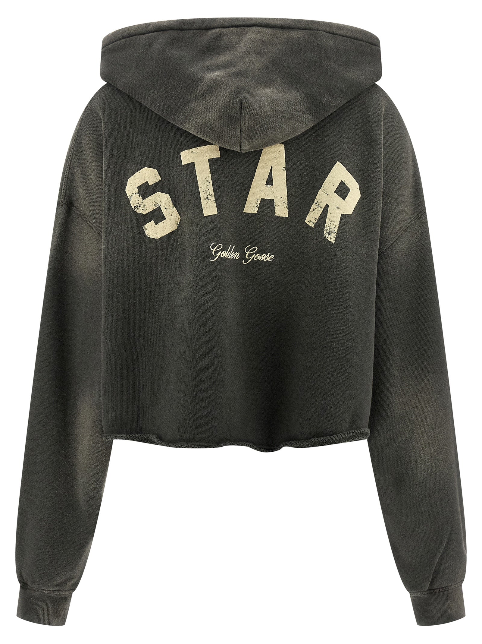 Golden Goose Gray Cotton Hoodie Golden Goose
