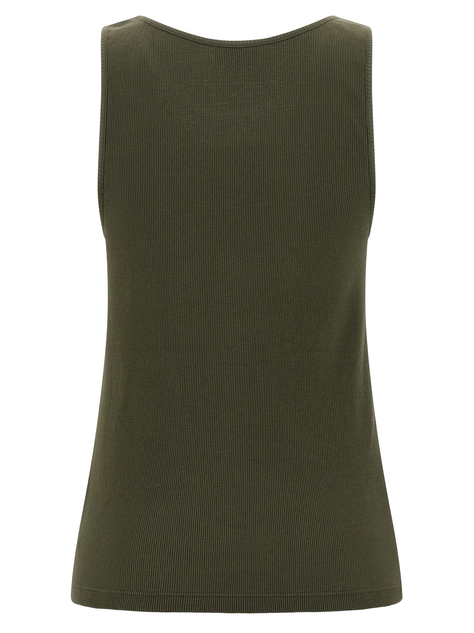Saint Laurent Bicolor Cotton Tank Tops Saint Laurent