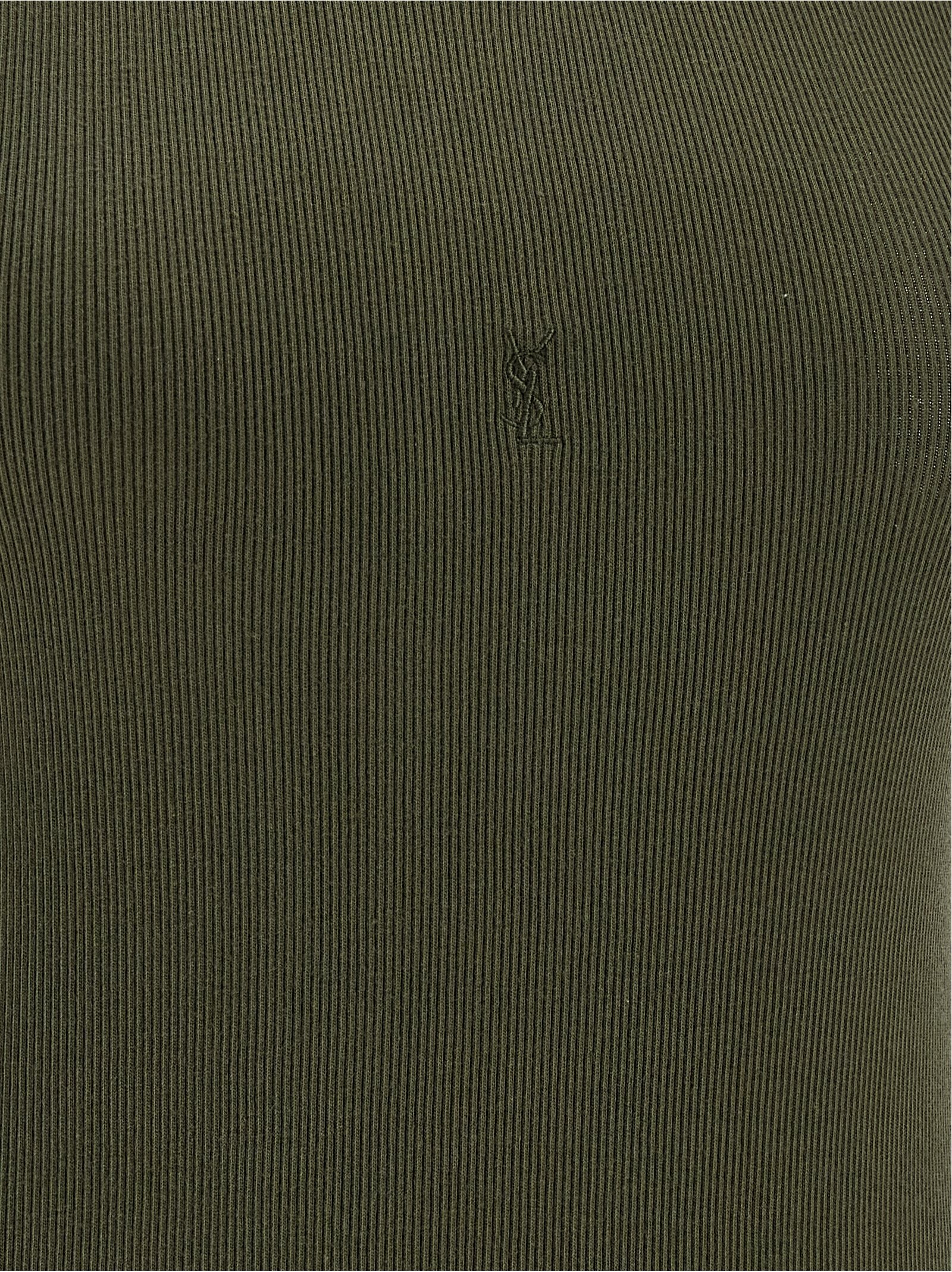 Saint Laurent Bicolor Cotton Tank Tops Saint Laurent