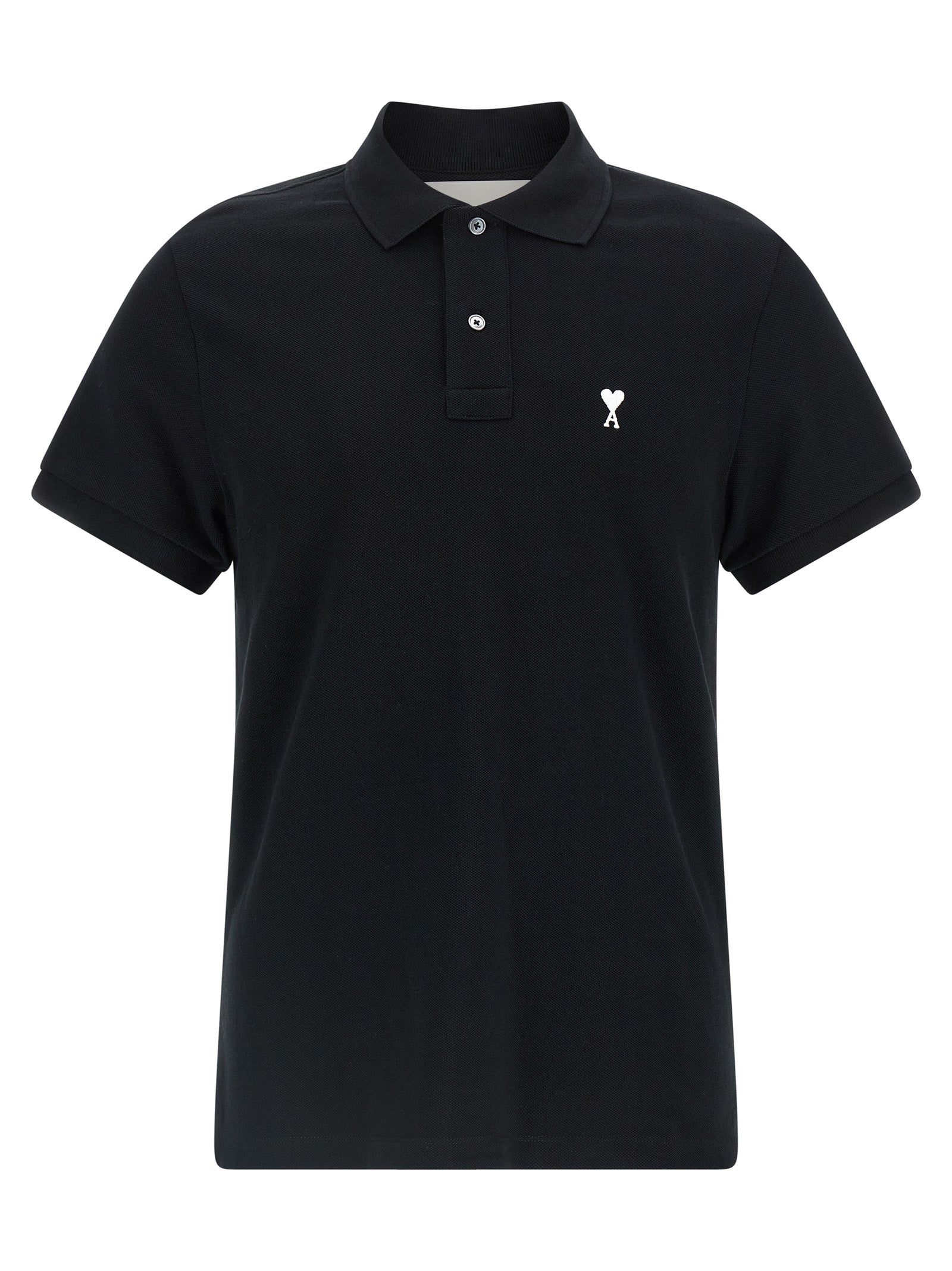 Ami Paris Black Cotton Polo Shirt Ami Paris