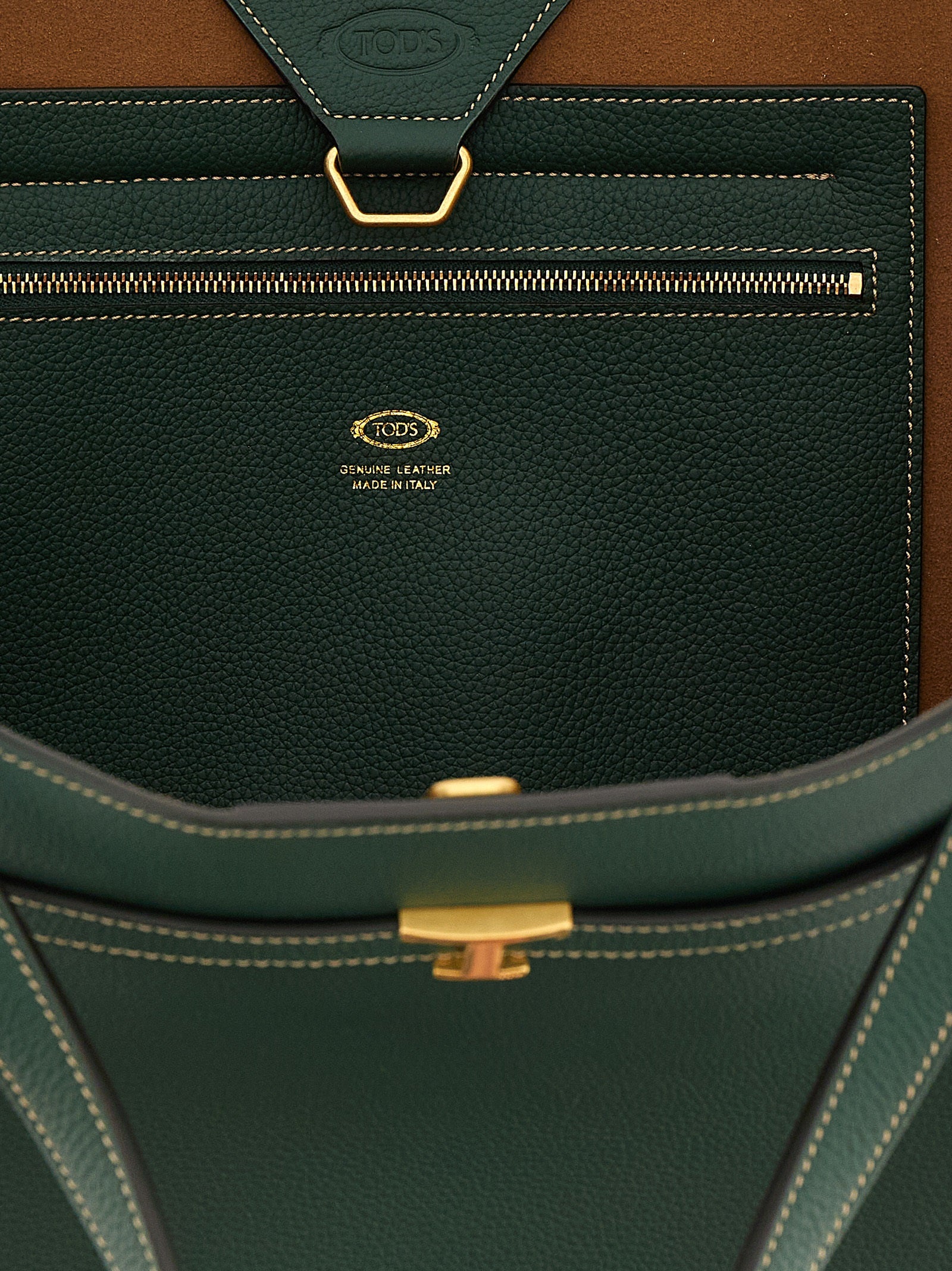 Tod's Bicolor Calfskin Tote Bag Tod's
