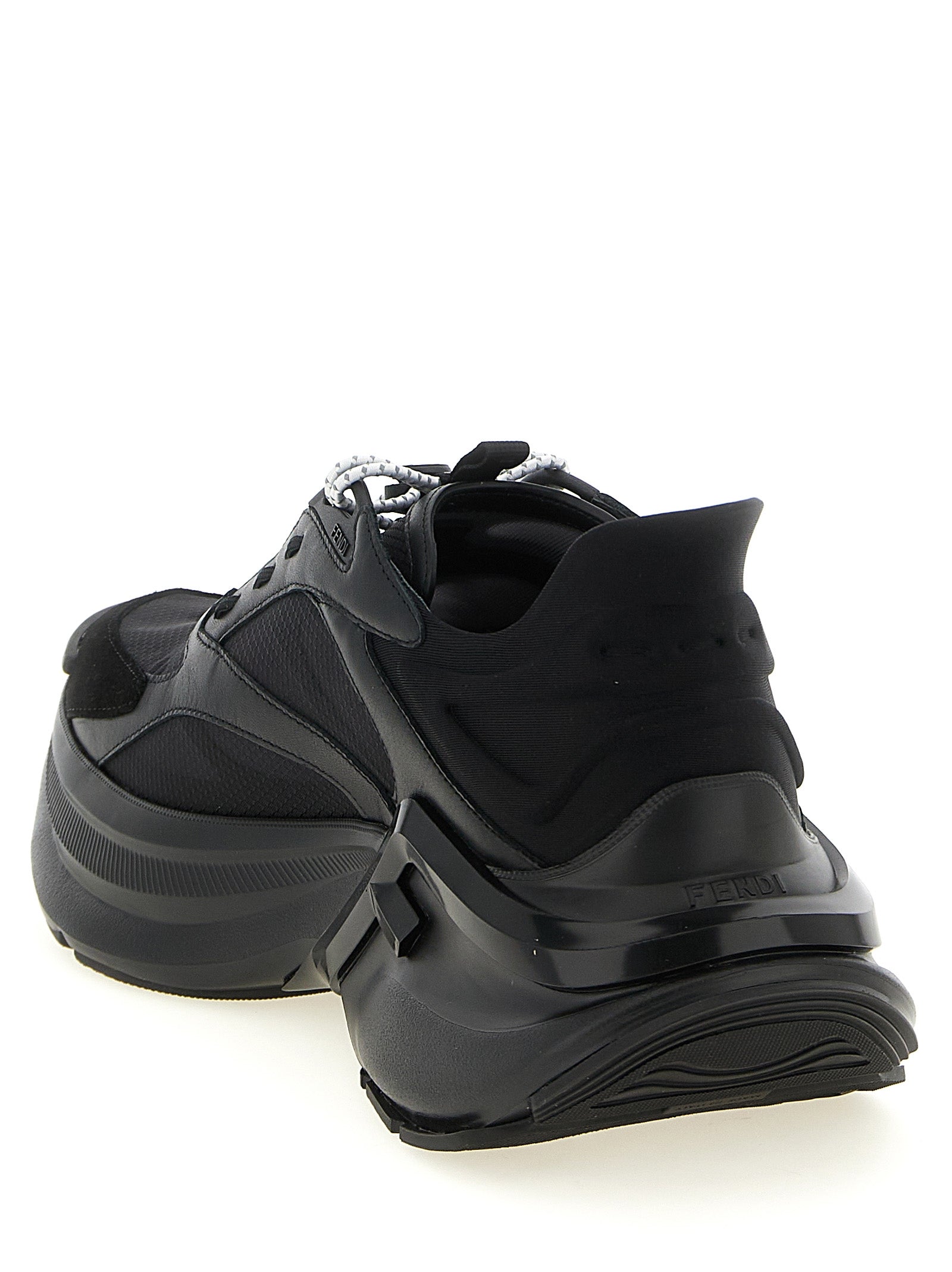 Fendi Black Calfskin Athletic Sneakers Fendi