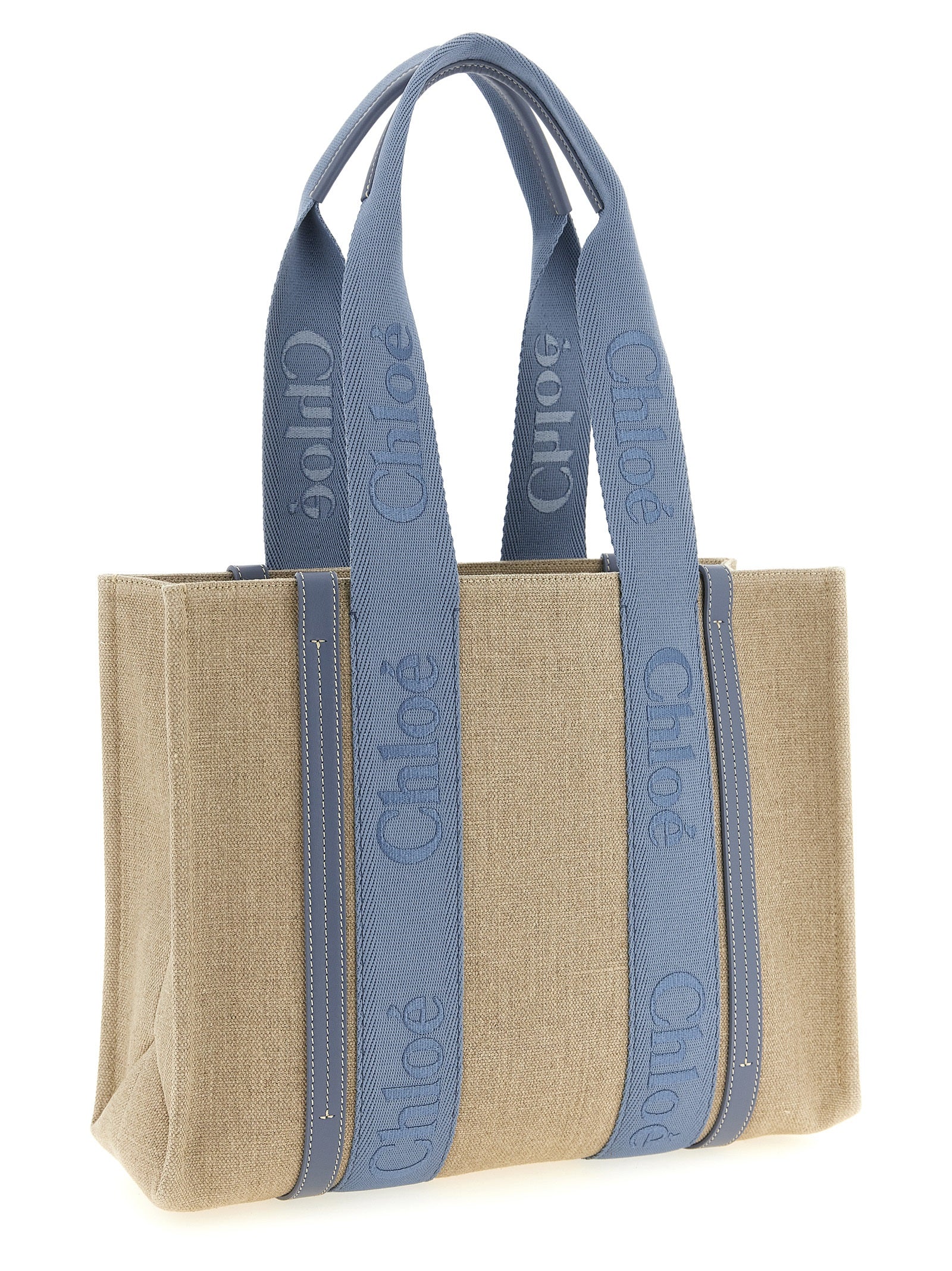 Chloé Blue Linen Tote Bag Chloé