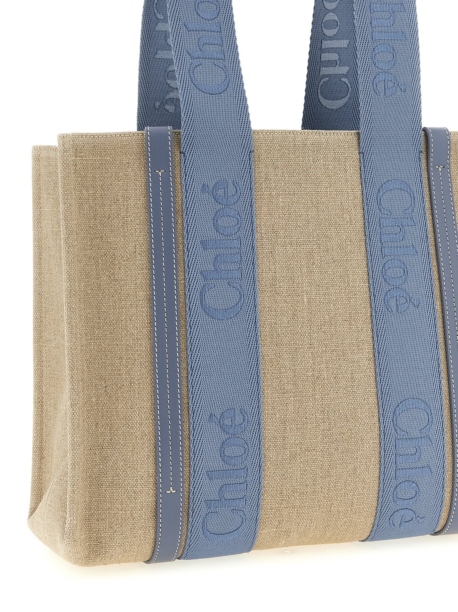 Chloé Blue Linen Tote Bag Chloé