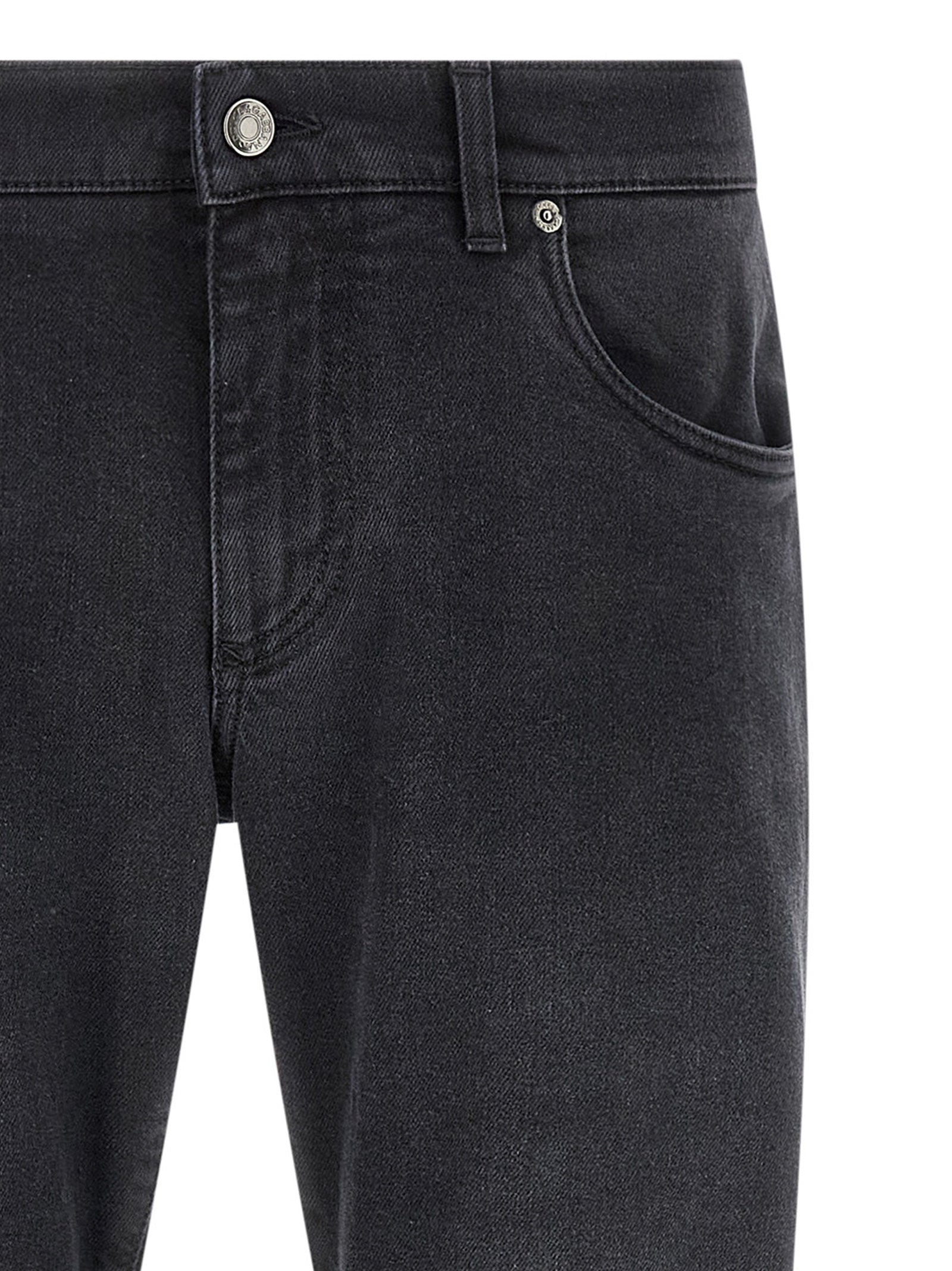 Dolce & Gabbana Black Cotton Straight-Leg Jeans Dolce & Gabbana
