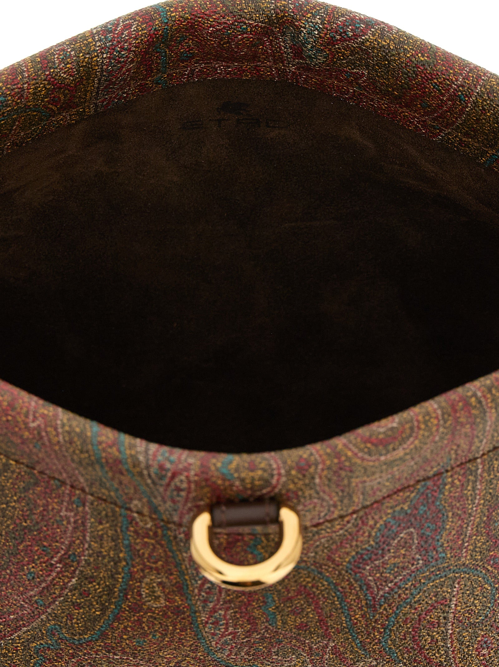 Etro Brown Cotton Clutch Bag Etro