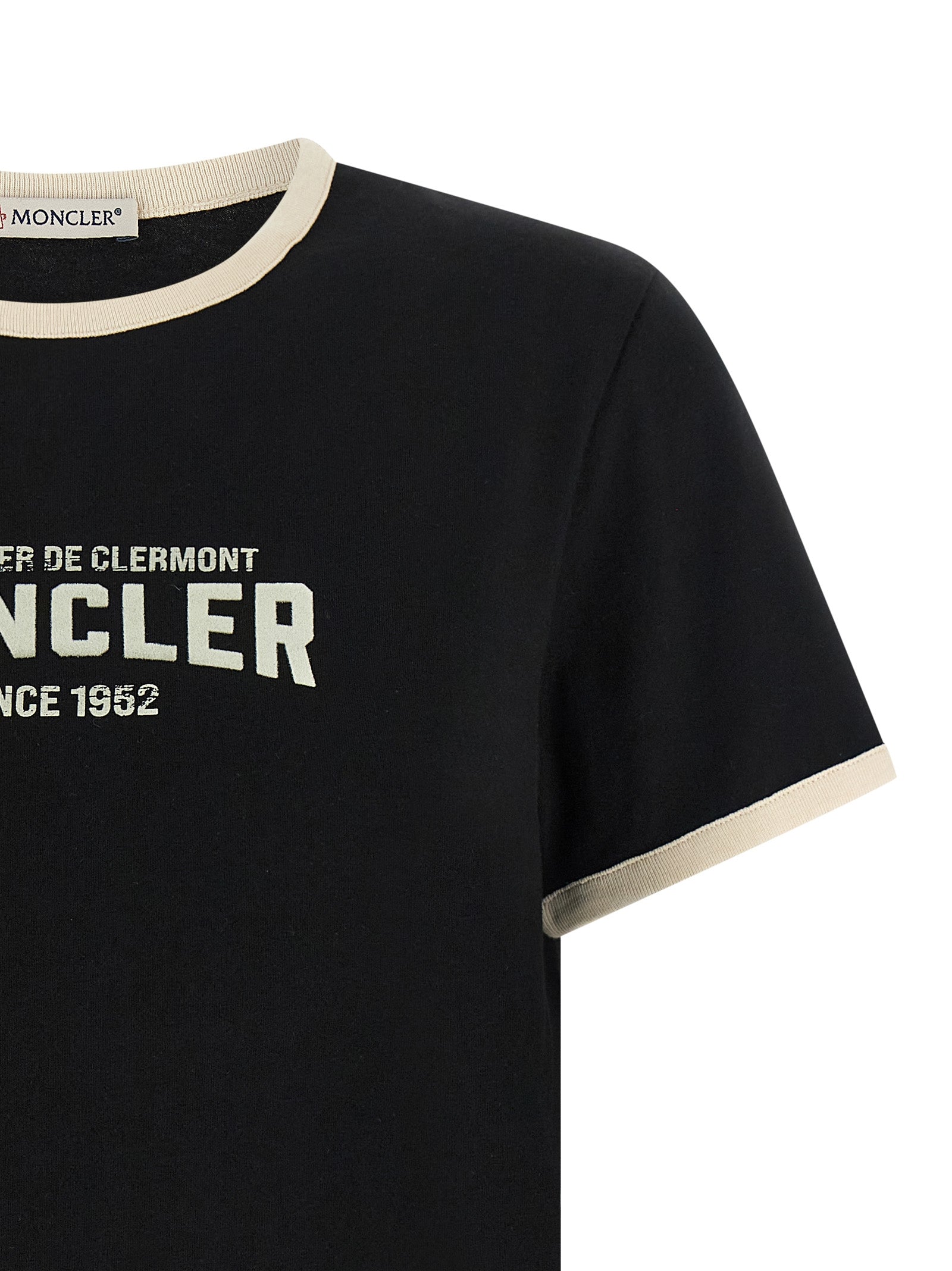 Moncler Black Cotton T-Shirt Moncler