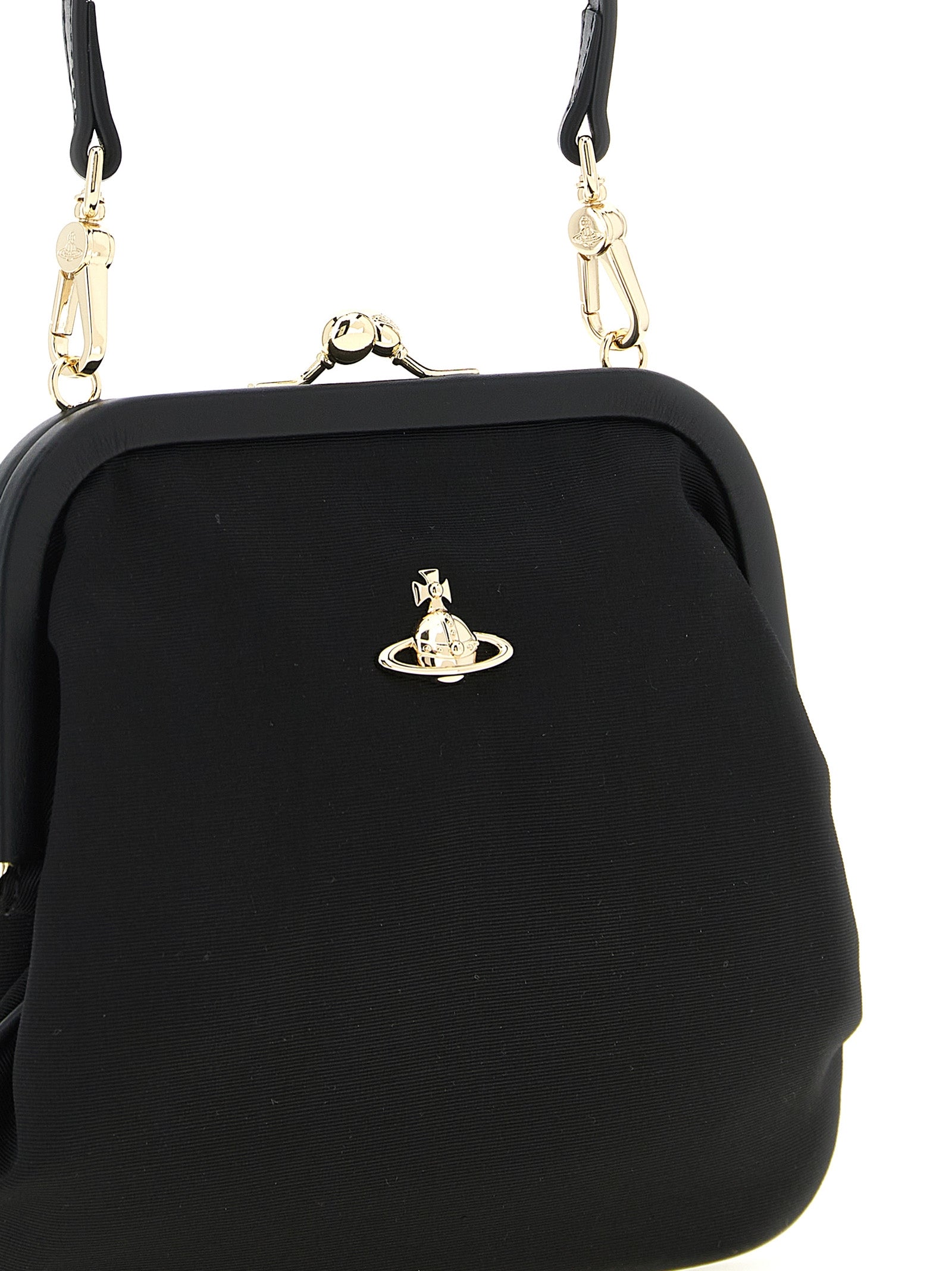 Vivienne Westwood Black Viscose Clutch Bag Vivienne Westwood