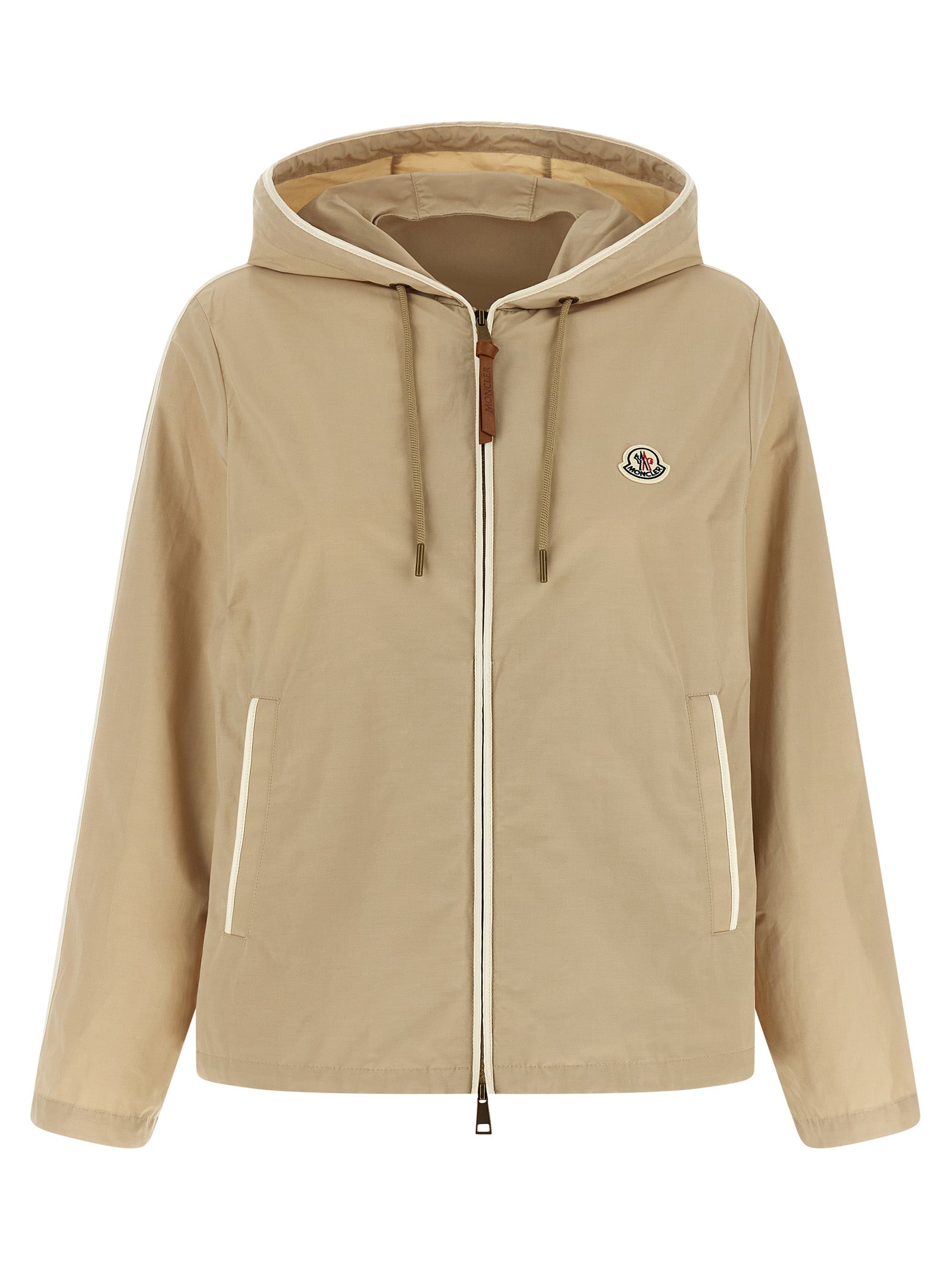 Moncler Beige Polyester Shell Jacket Moncler