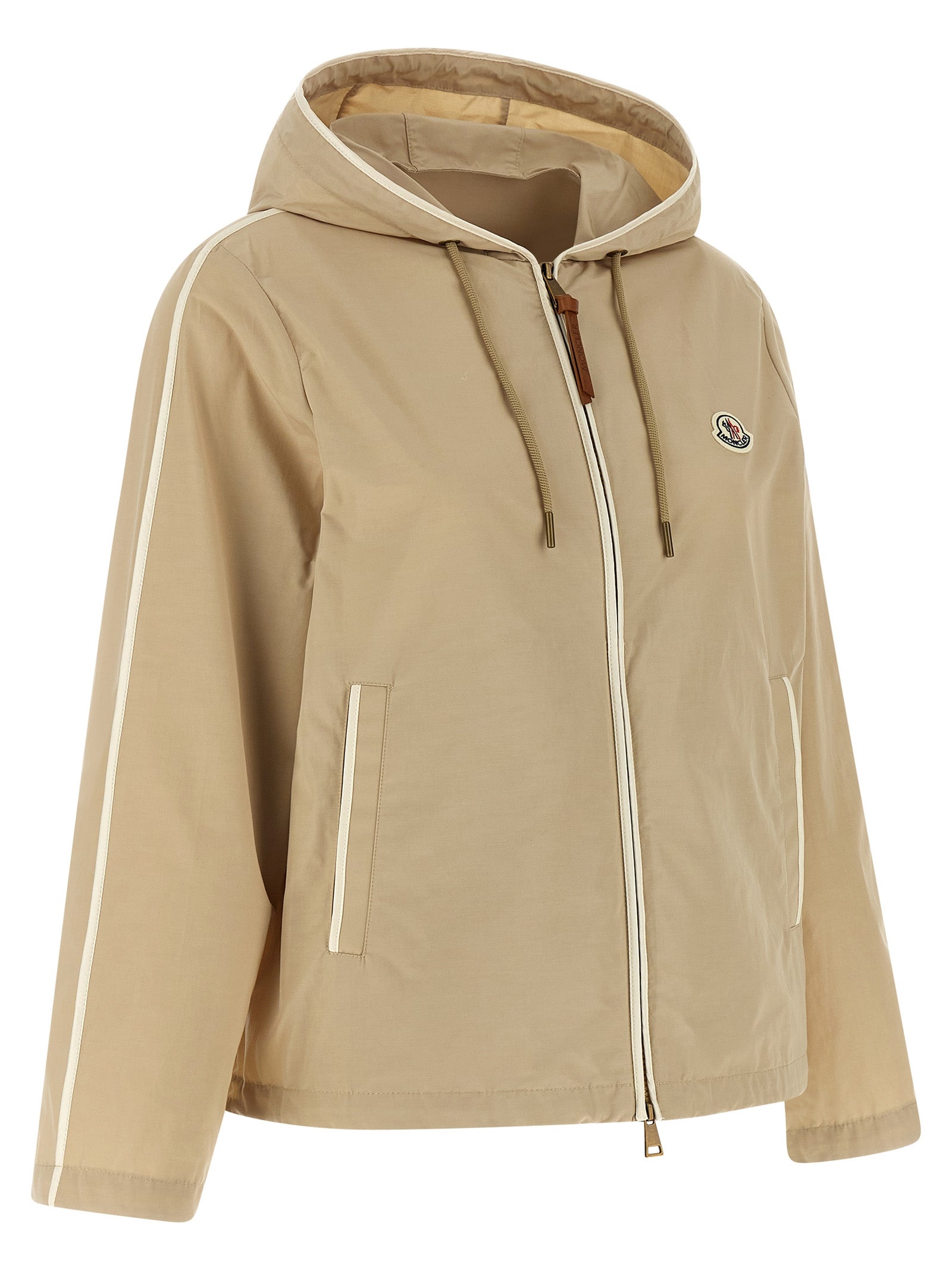 Moncler Beige Polyester Shell Jacket Moncler
