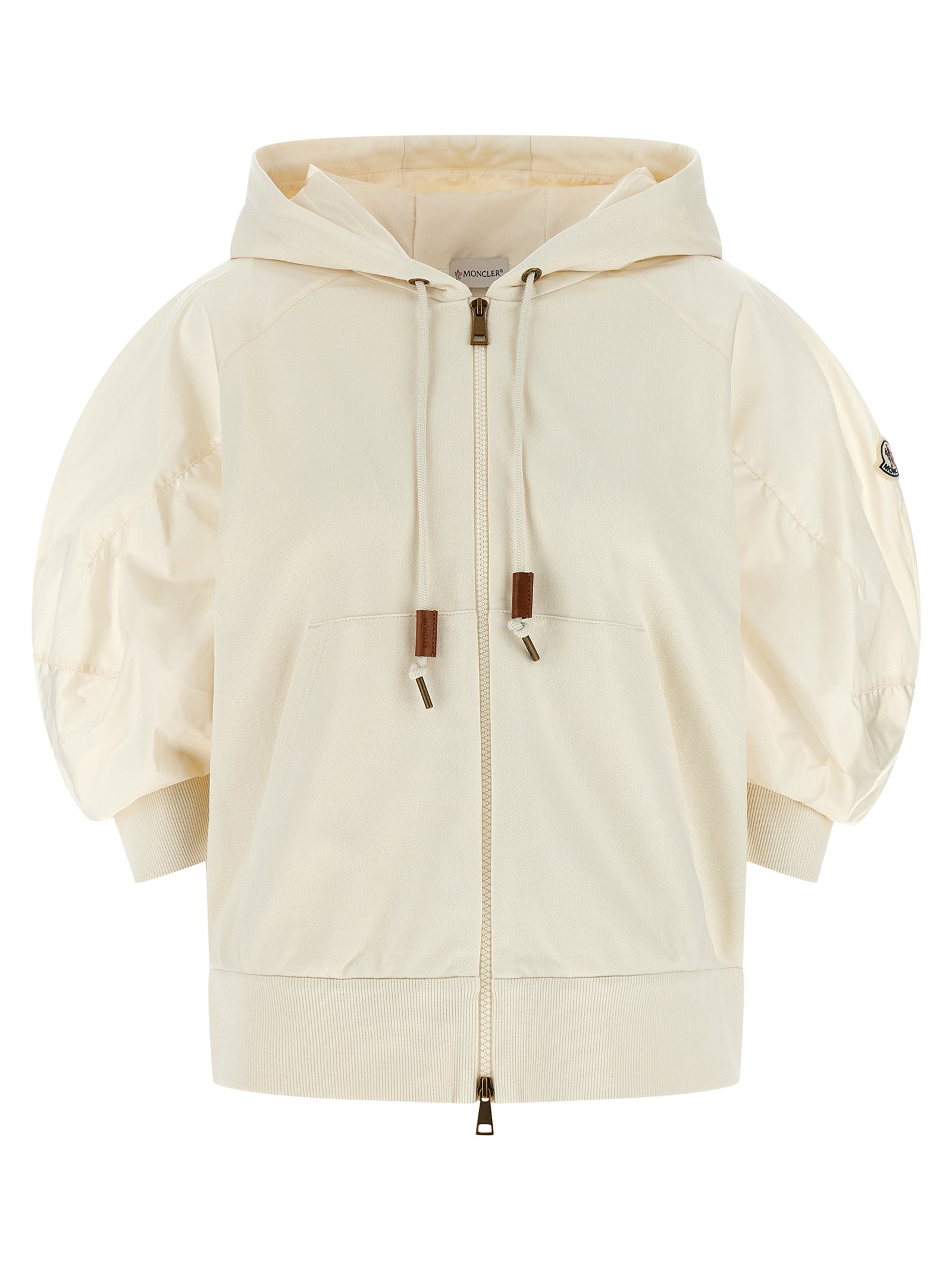 Moncler White Cotton Hoodie Moncler
