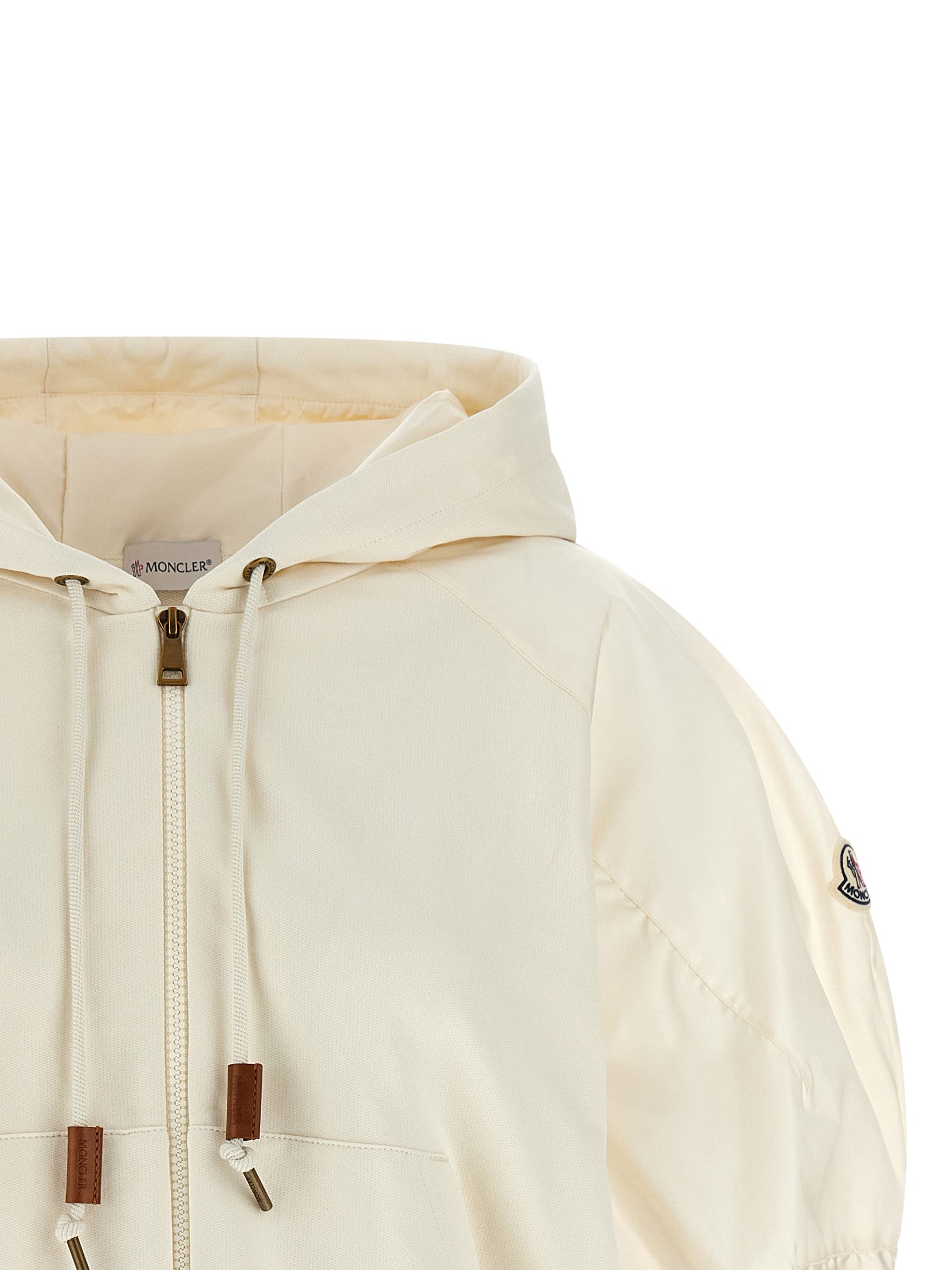 Moncler White Cotton Hoodie Moncler